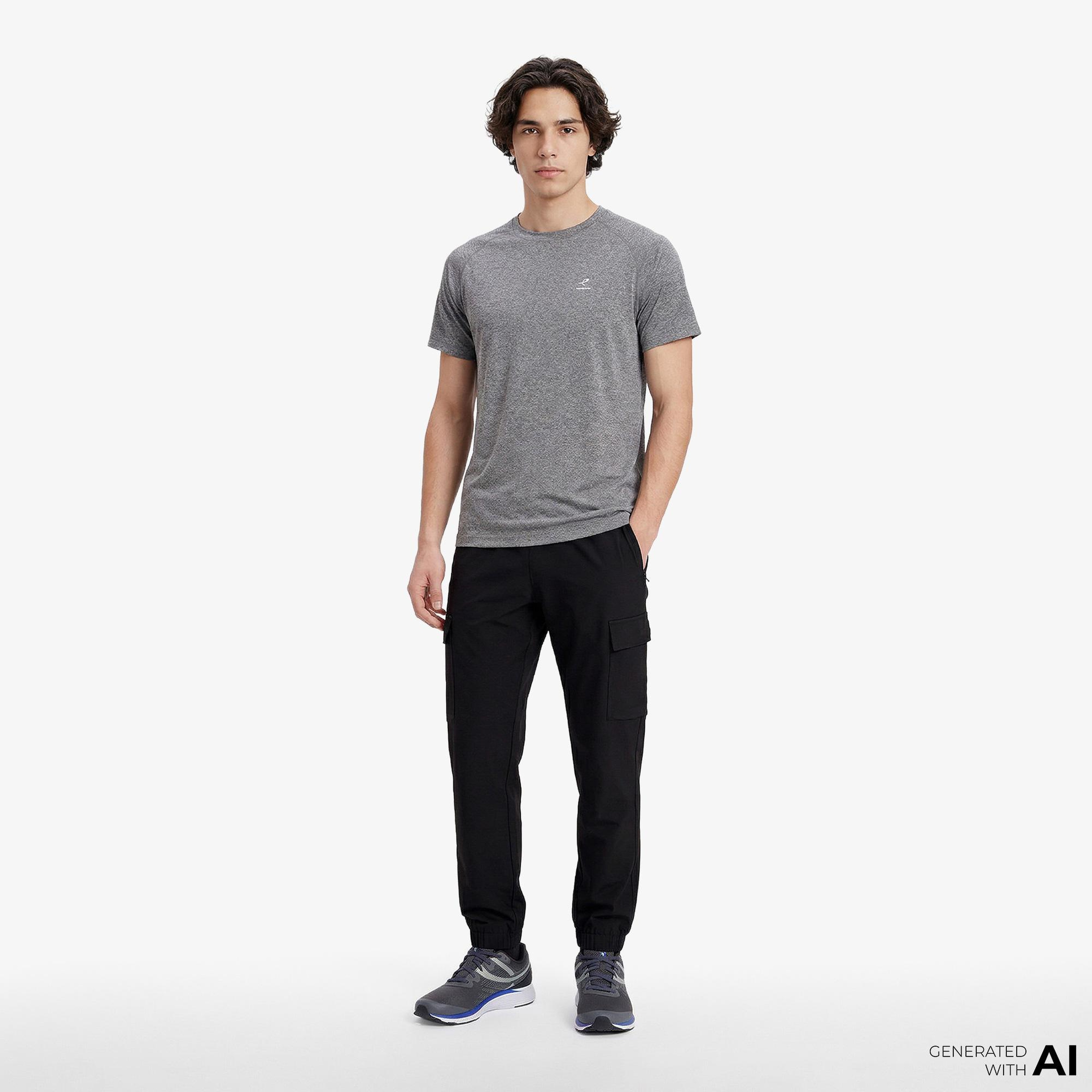 Energetics Erkek Gri Koşu T-Shirt