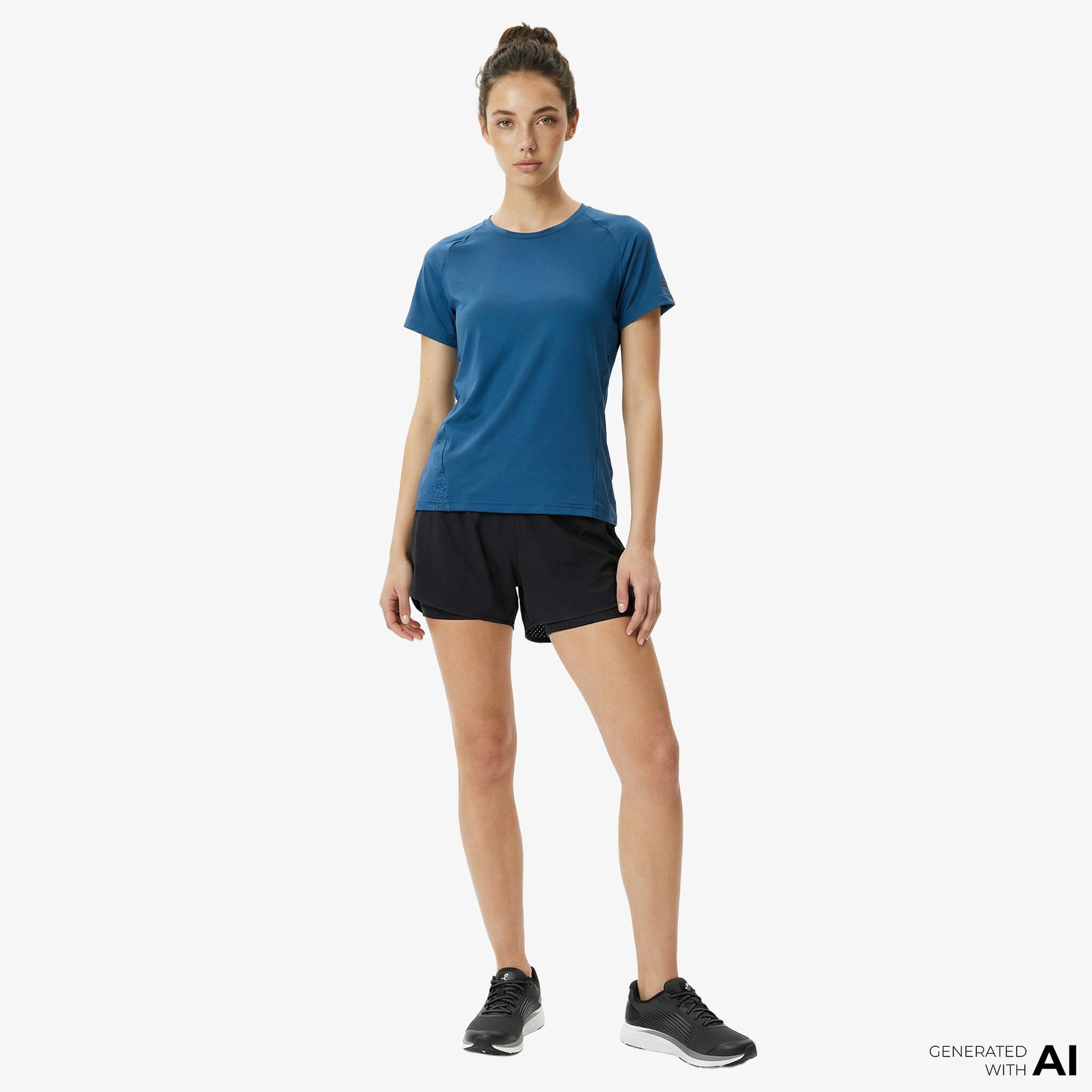 Energetics Kadın Mavi Antrenman T-shirt