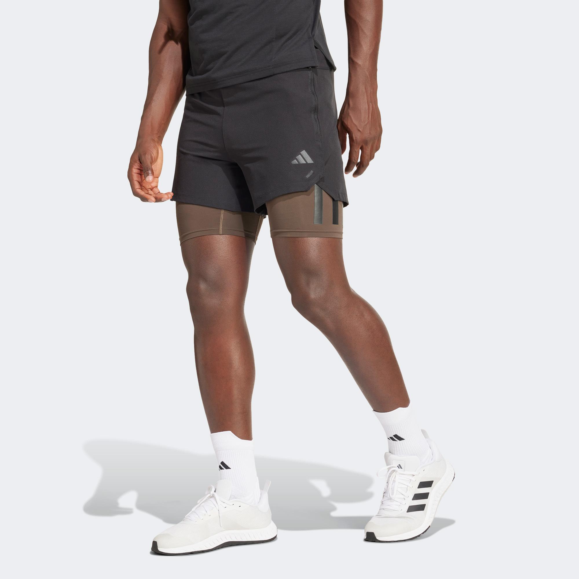 adidas Power Workout 2IN1 Erkek Siyah Antrenman Şortu