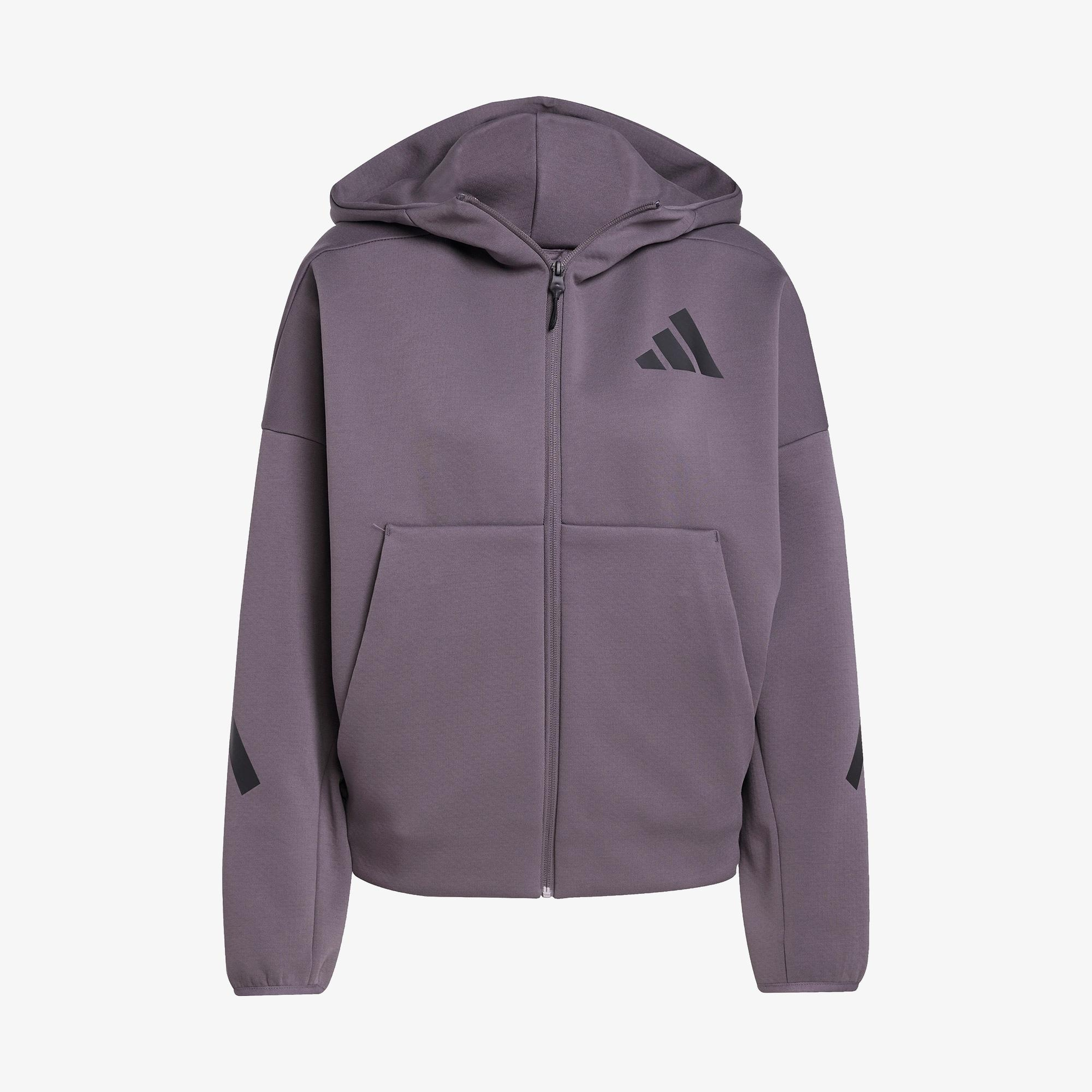 adidas Z.N.E. Full Zip Kadın Mor Sweatshirt