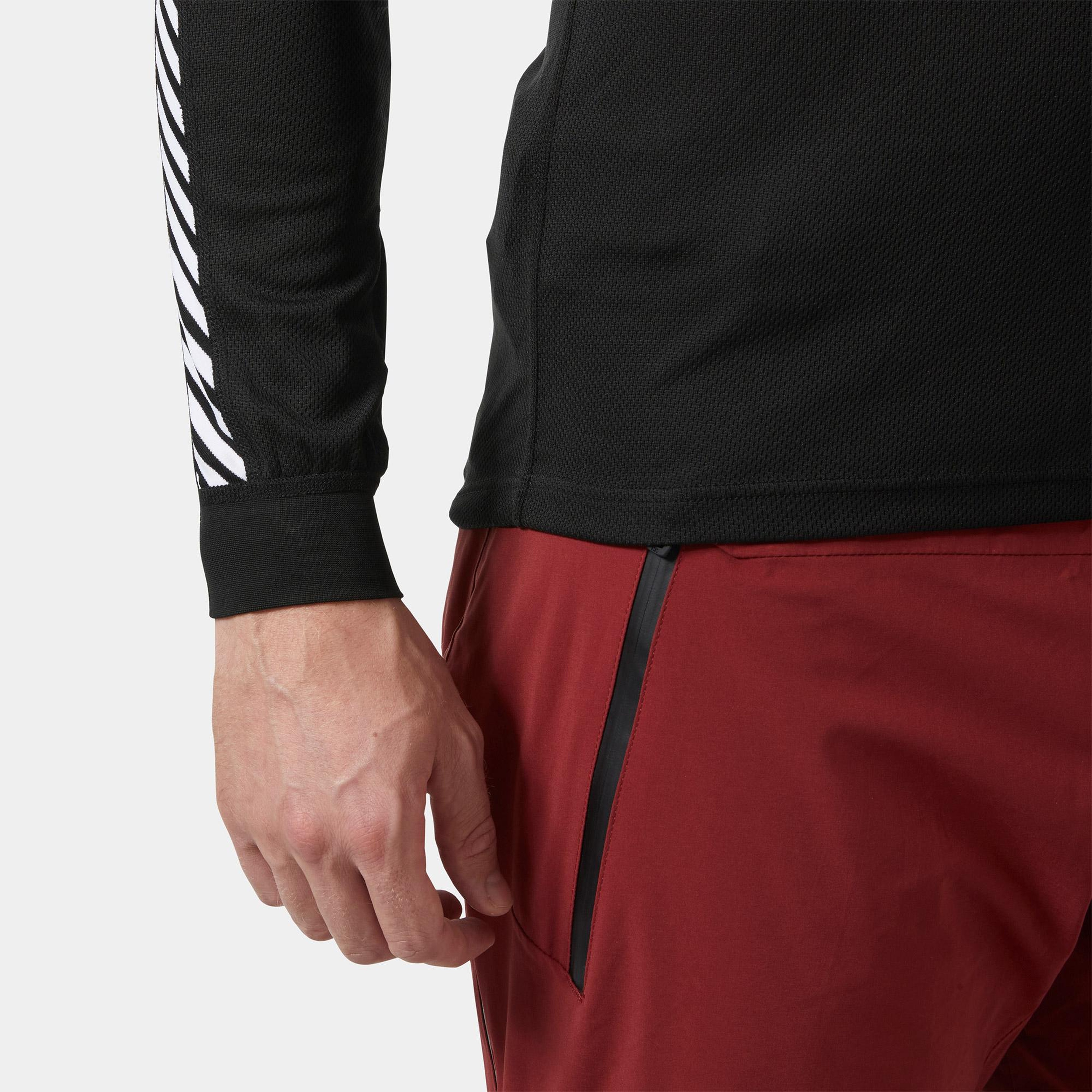 Helly Hansen Lifa Stripe Crew Ls Erkek Siyah İçlik