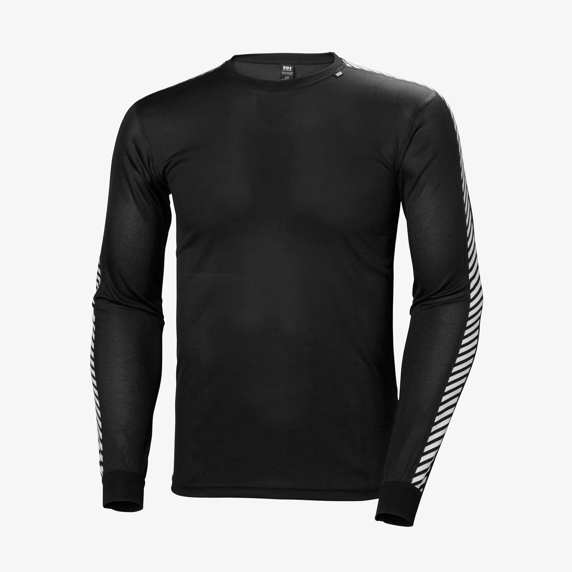 Helly Hansen Lifa Stripe Crew Ls Erkek Siyah İçlik