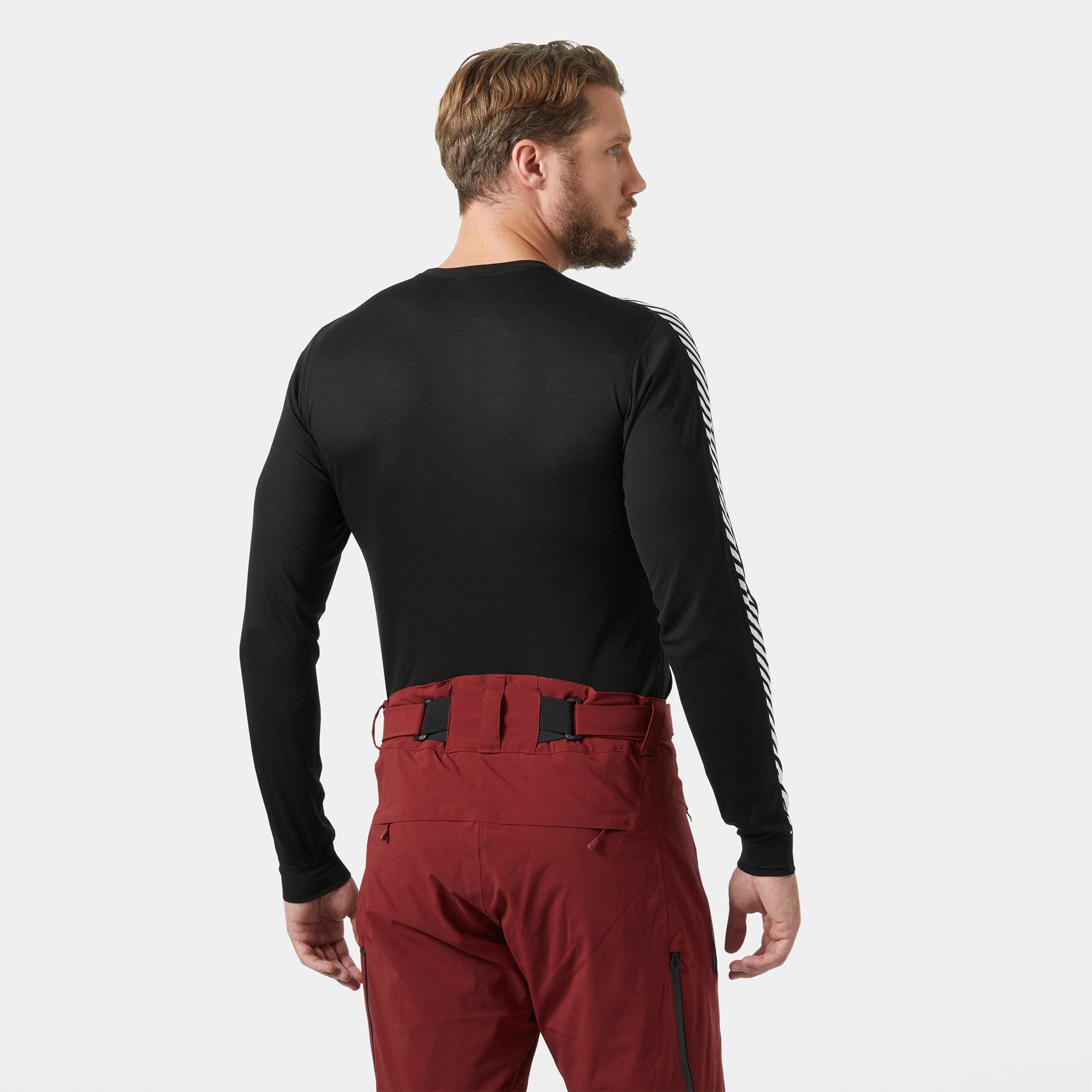 Helly Hansen Lifa Stripe Crew Ls Erkek Siyah İçlik