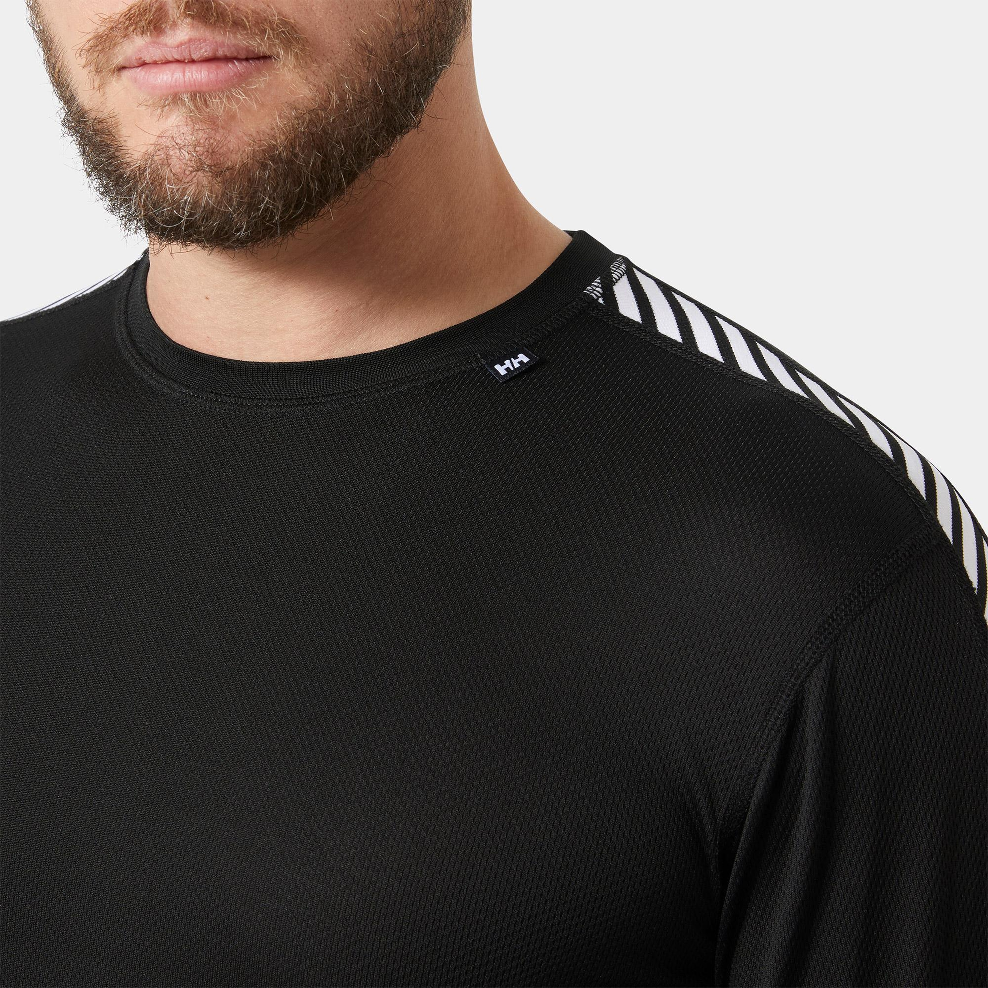 Helly Hansen Lifa Stripe Crew Ls Erkek Siyah İçlik