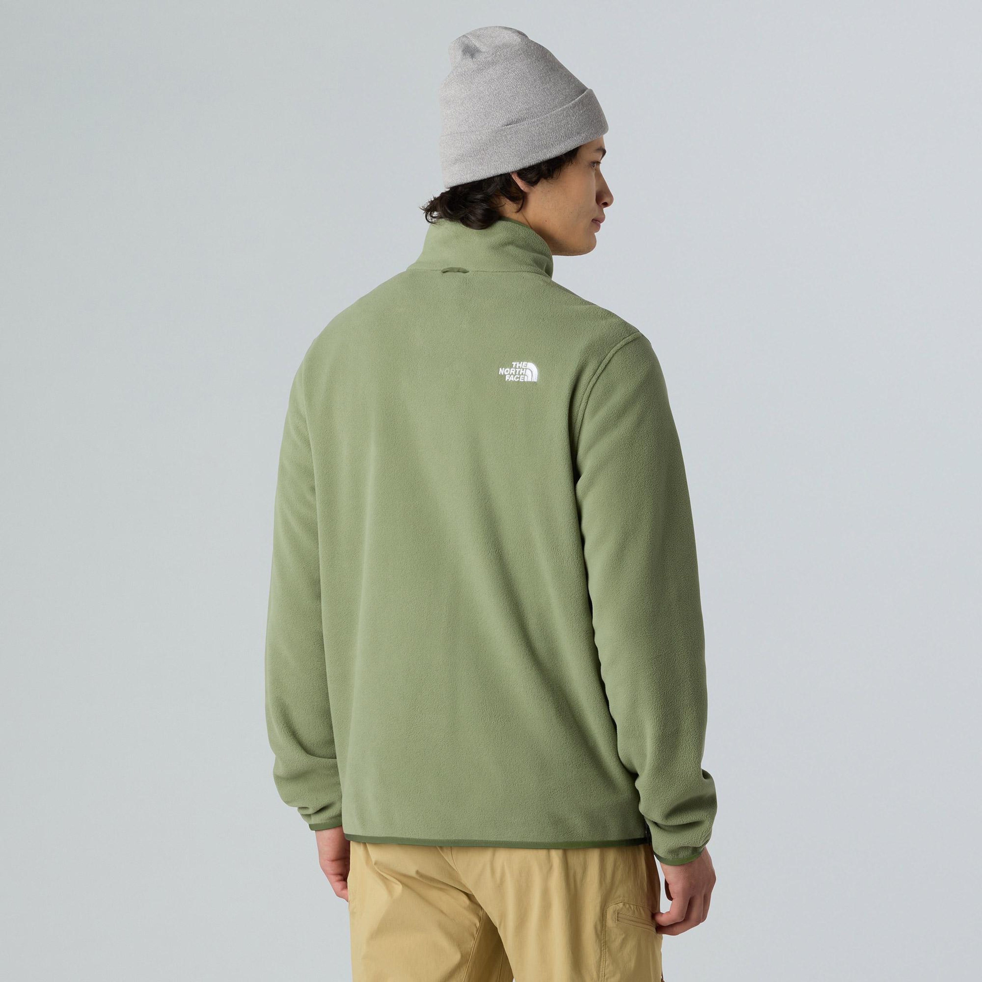 The North Face Glacier Fleece Erkek Haki Outdoor Polar