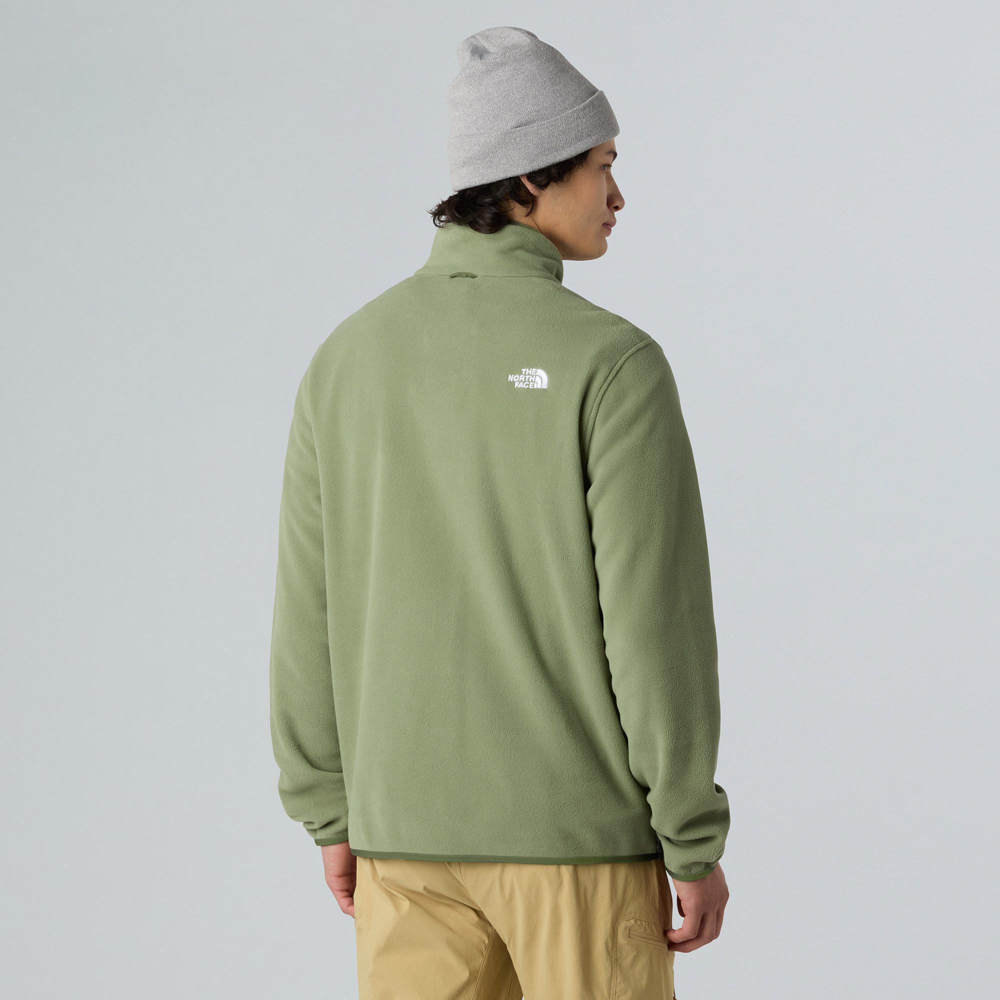The North Face Glacier Fleece Erkek Haki Outdoor Polar