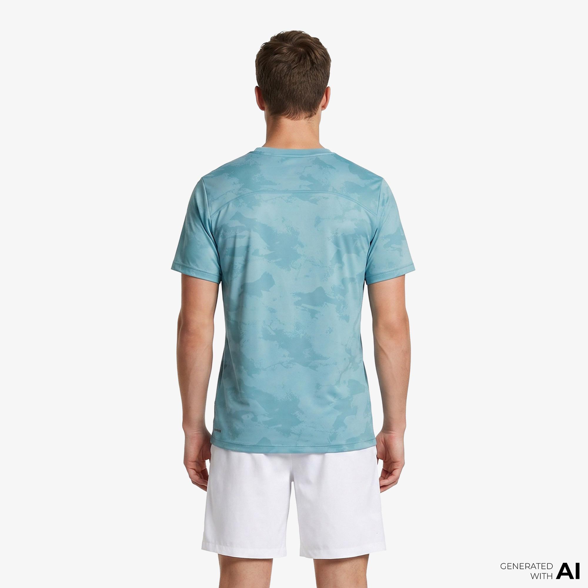 Puma Cloudspun Emboss Erkek Mavi Antrenman T-Shirt