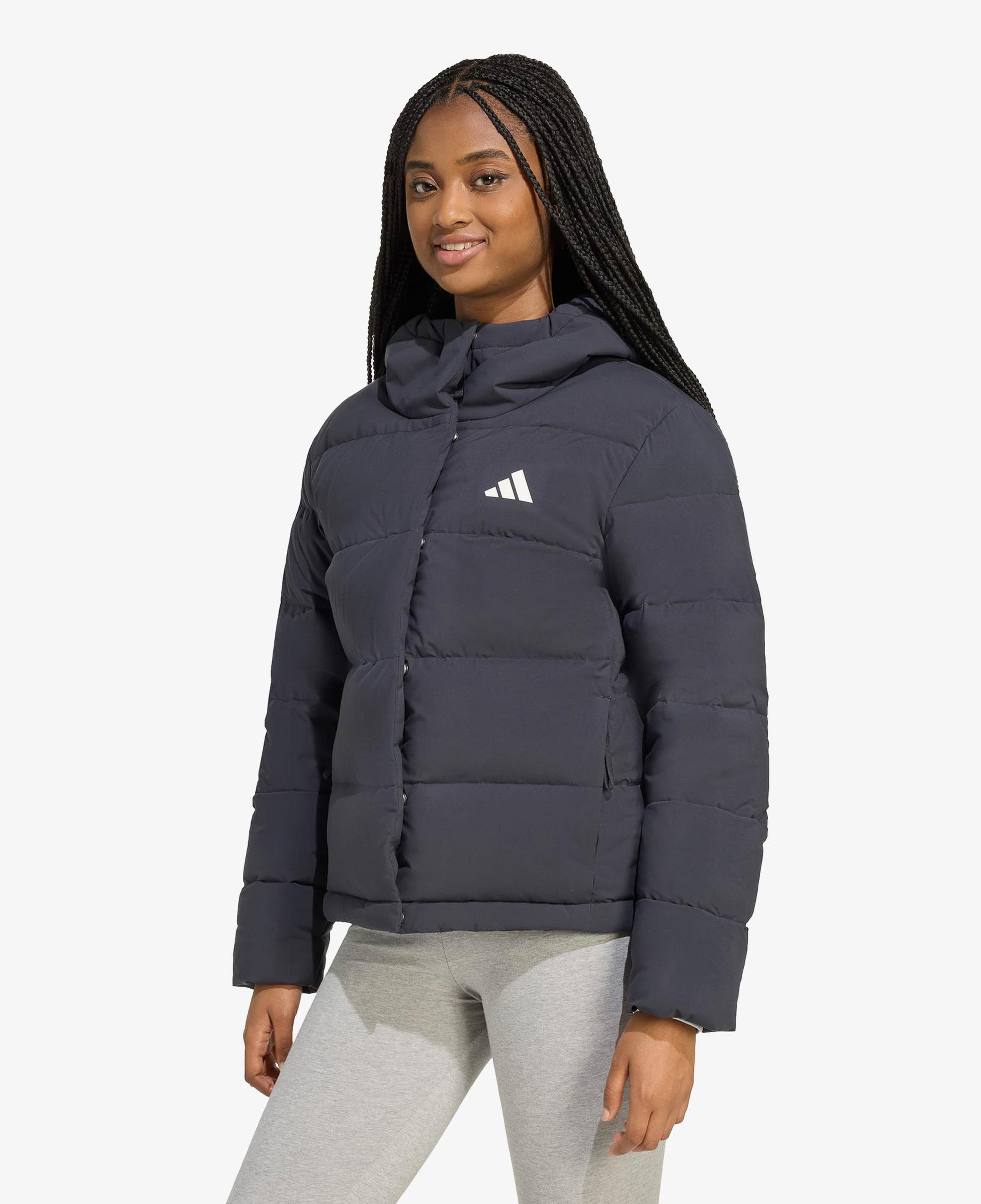 adidas Helionic Climawarm Dolgulu Kapüşonlu Kadın Siyah Outdoor Montu