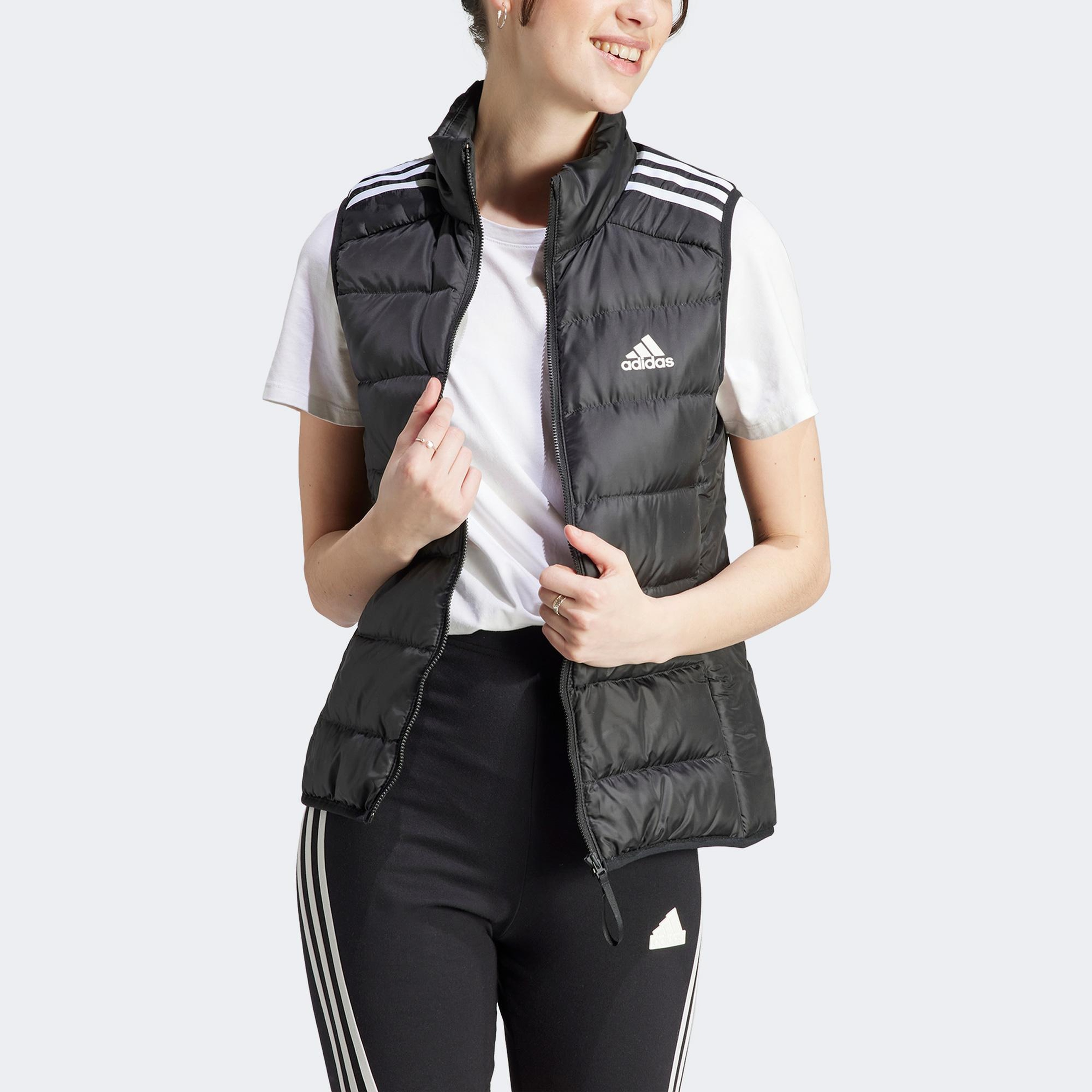 adidas Essentials 3-Stripes Light Down Kadın Siyah Günlük Yelek