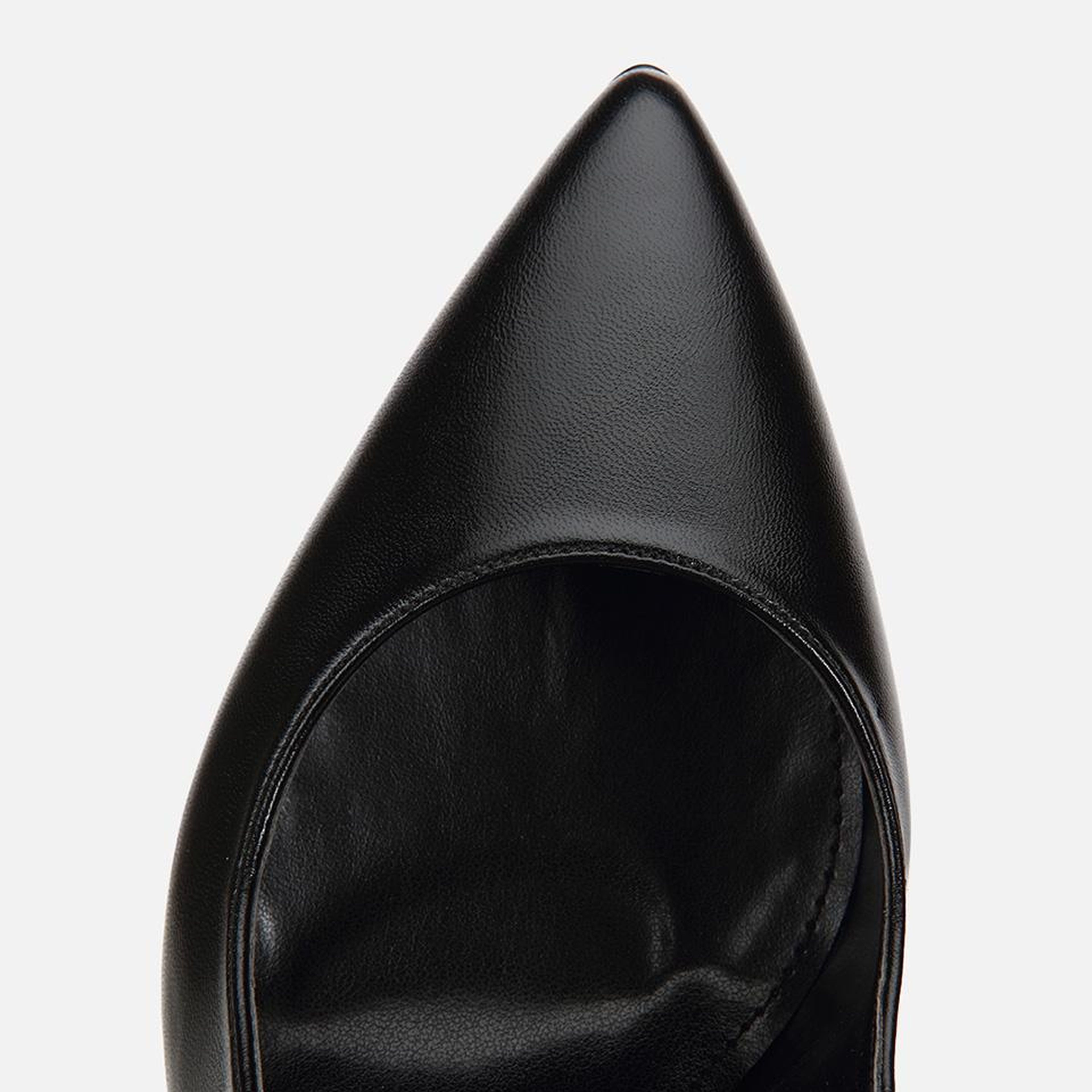 Kadın Siyah Sivri Burunlu Platformlu Yüksek Topuklu Arkası Açık Stiletto