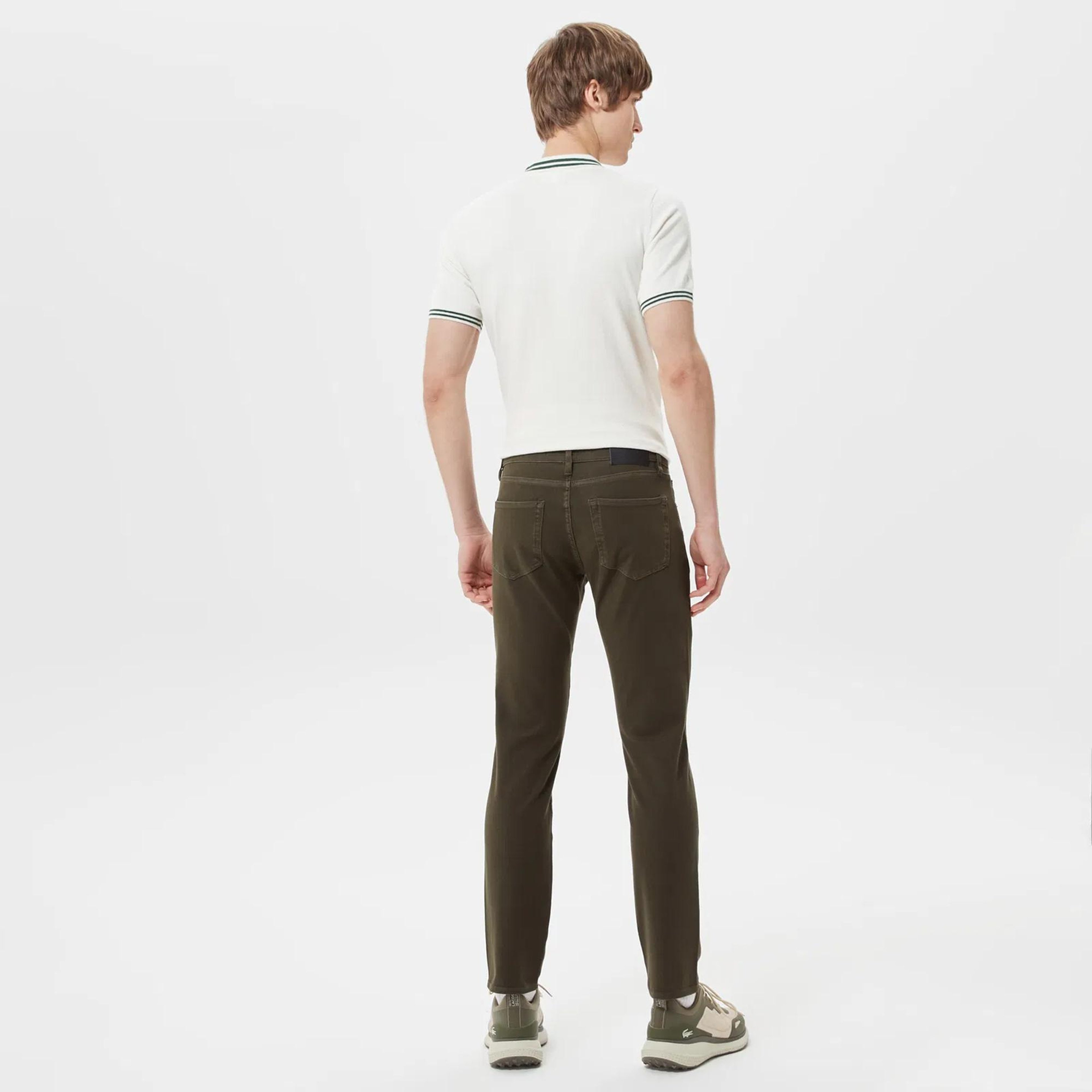 Erkek Slim Fit Yeşil Jean Pantolon