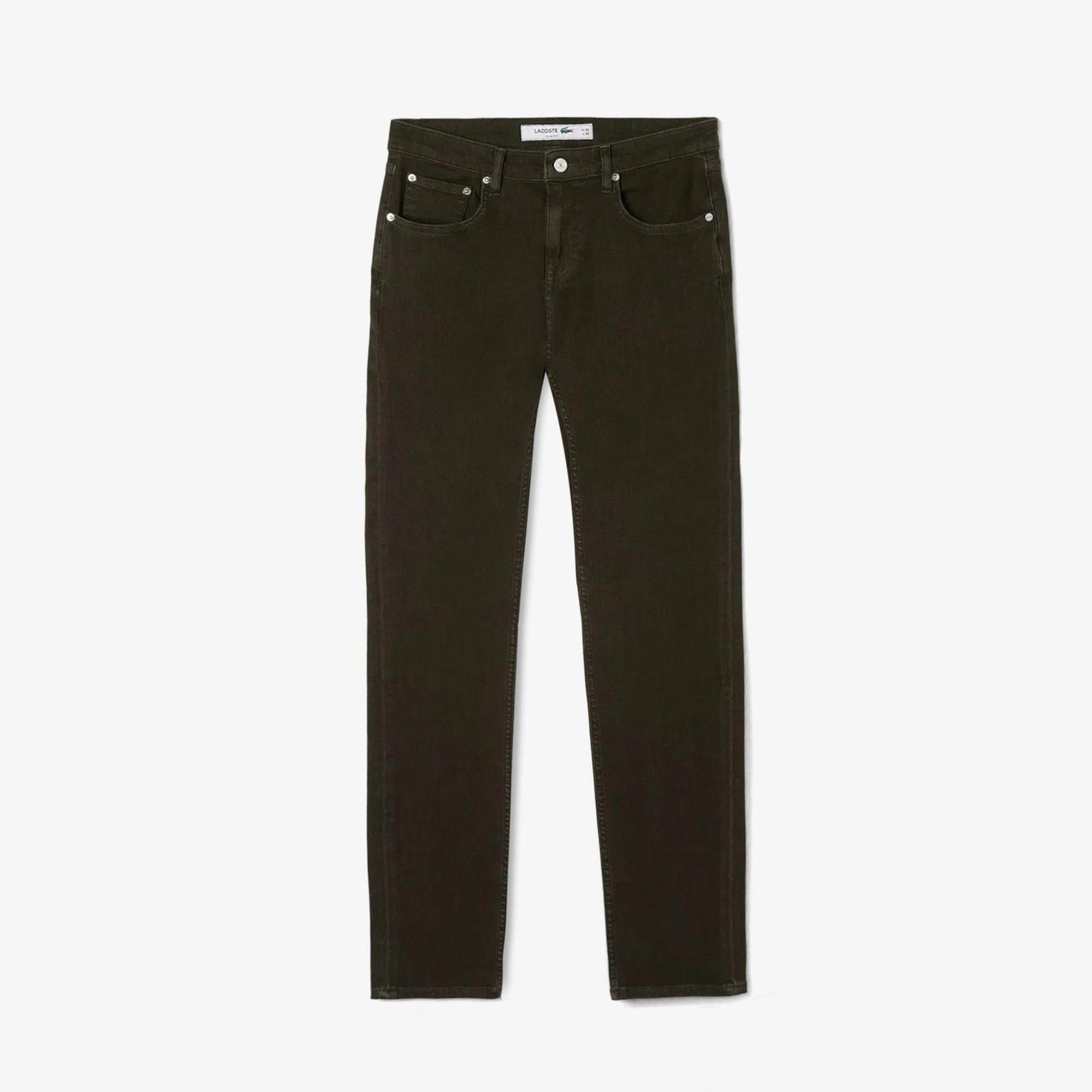 Erkek Slim Fit Yeşil Jean Pantolon