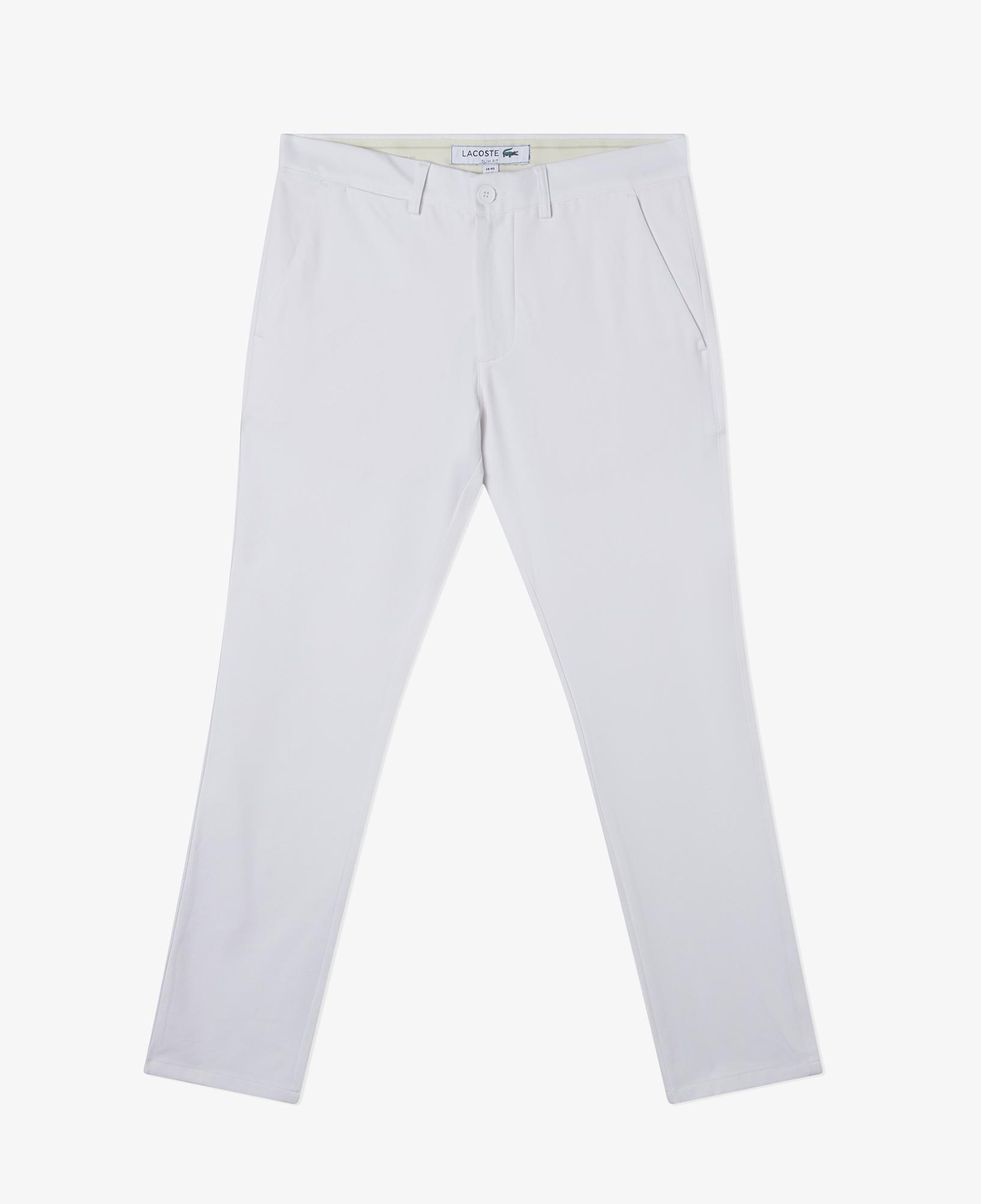 Erkek Slim Fit Beyaz Pantolon