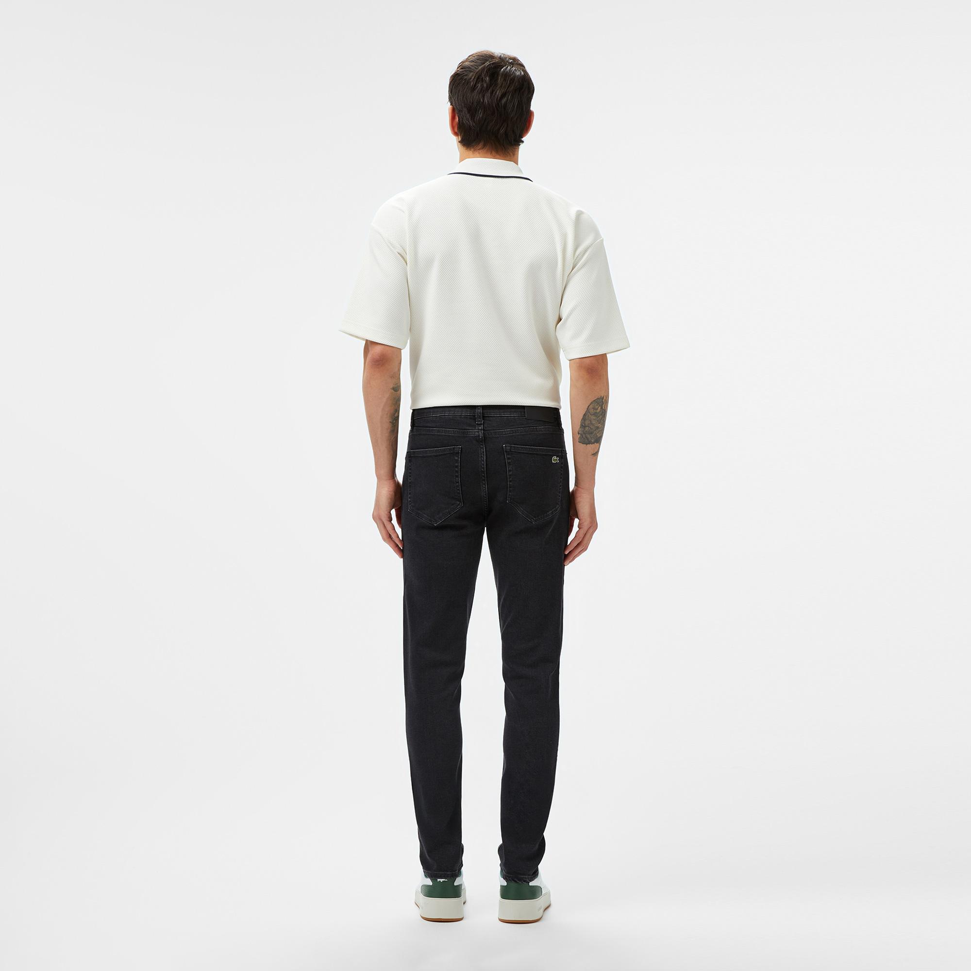 Erkek Slim Fit Siyah Jean Pantolon