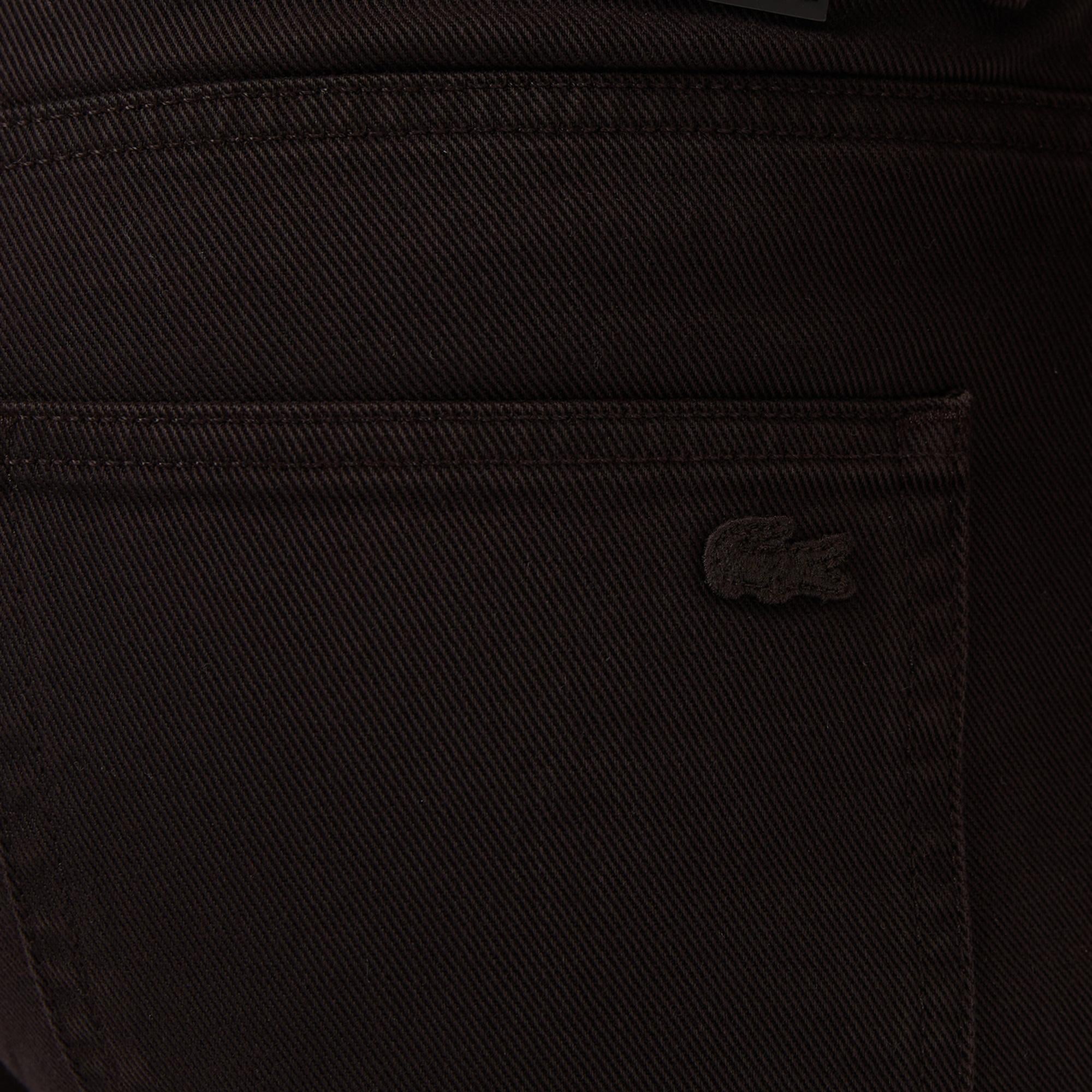 Erkek Straight Fit Koyu Kahverengi Jean Pantolon