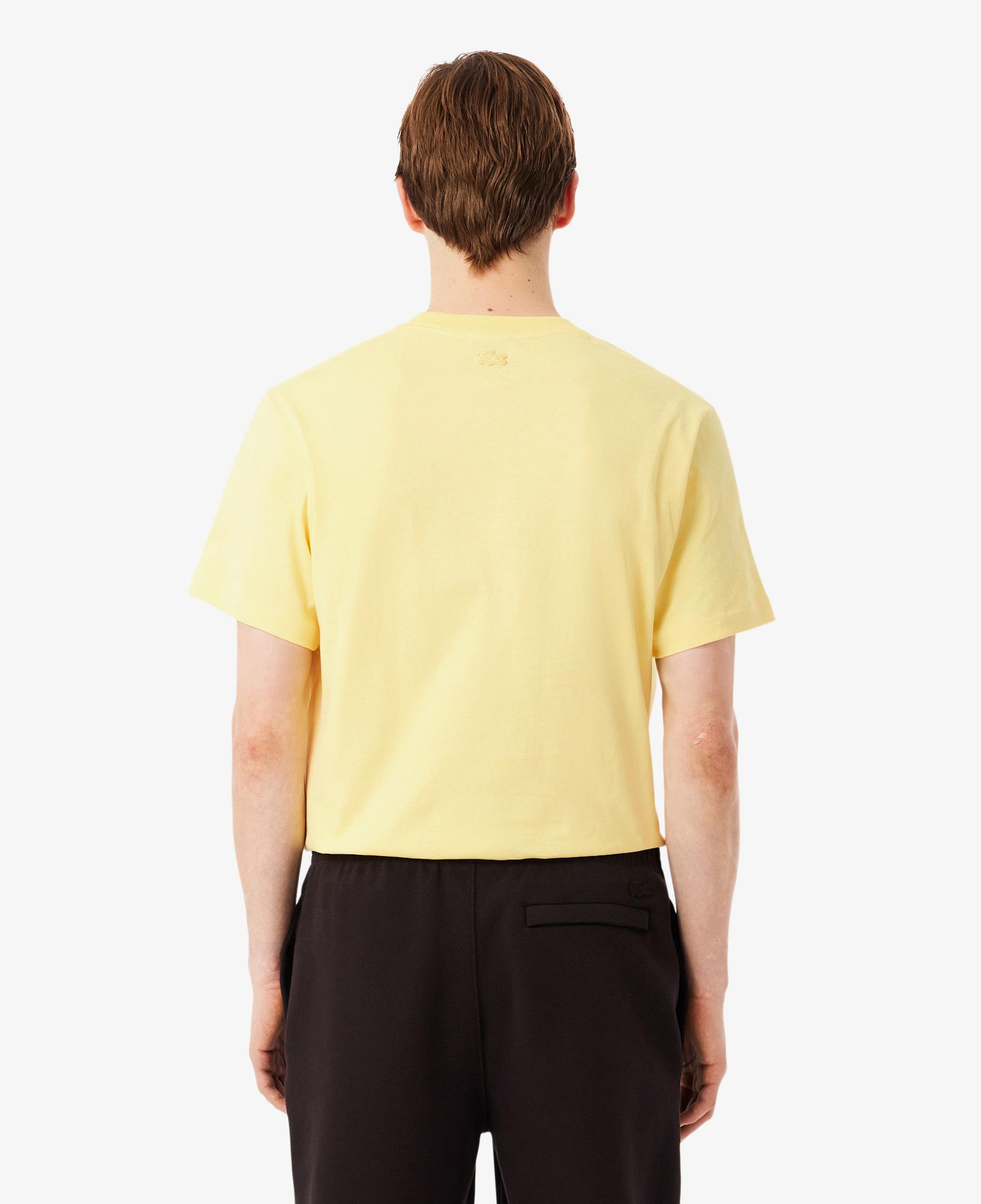 Erkek Classic Fit Bisiklet Yaka Sarı T-Shirt