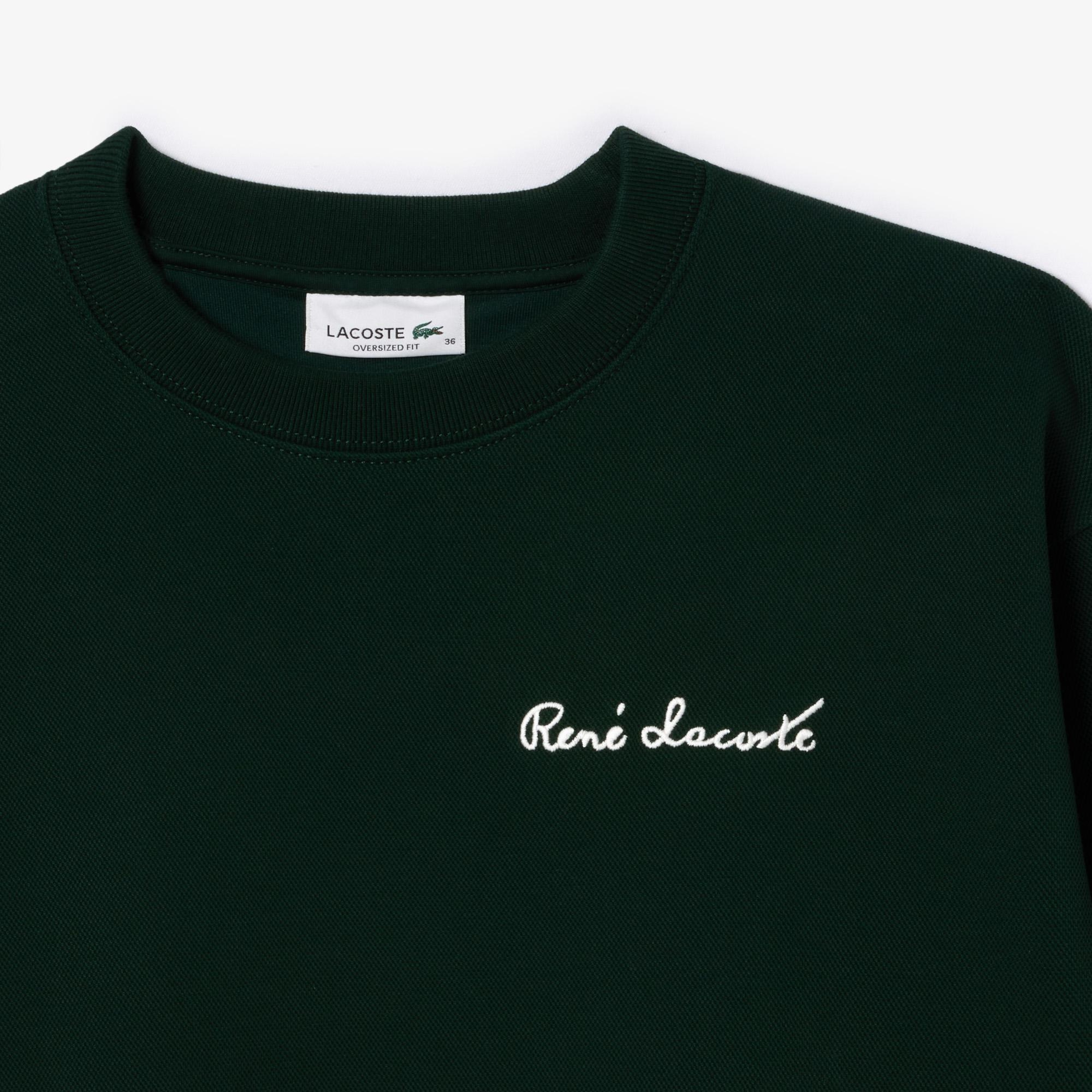 Kadın Bisiklet Yaka Yeşil Sweatshirt