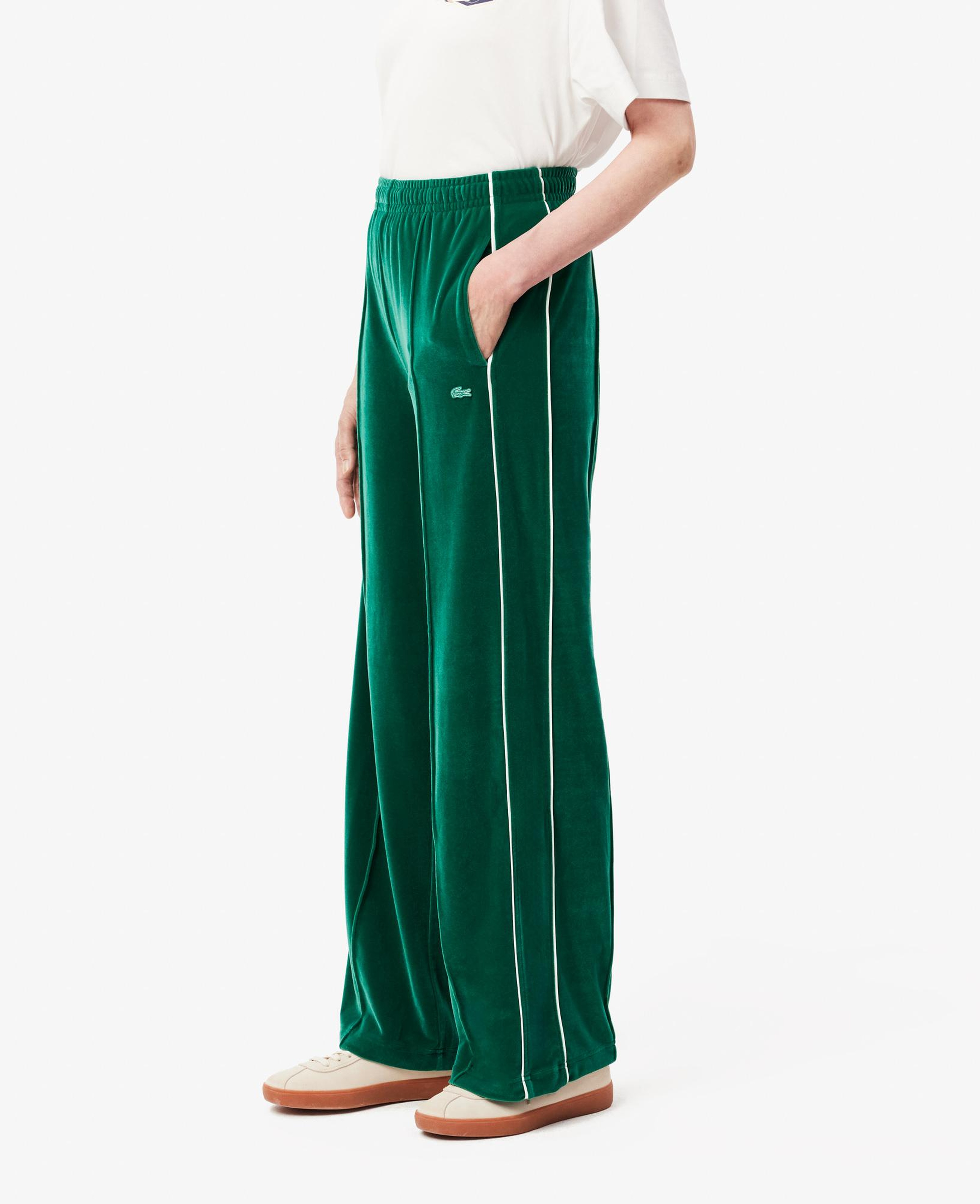 Kadın Relaxed Fit Kadife Koyu Yeşil Eşofman Altı
