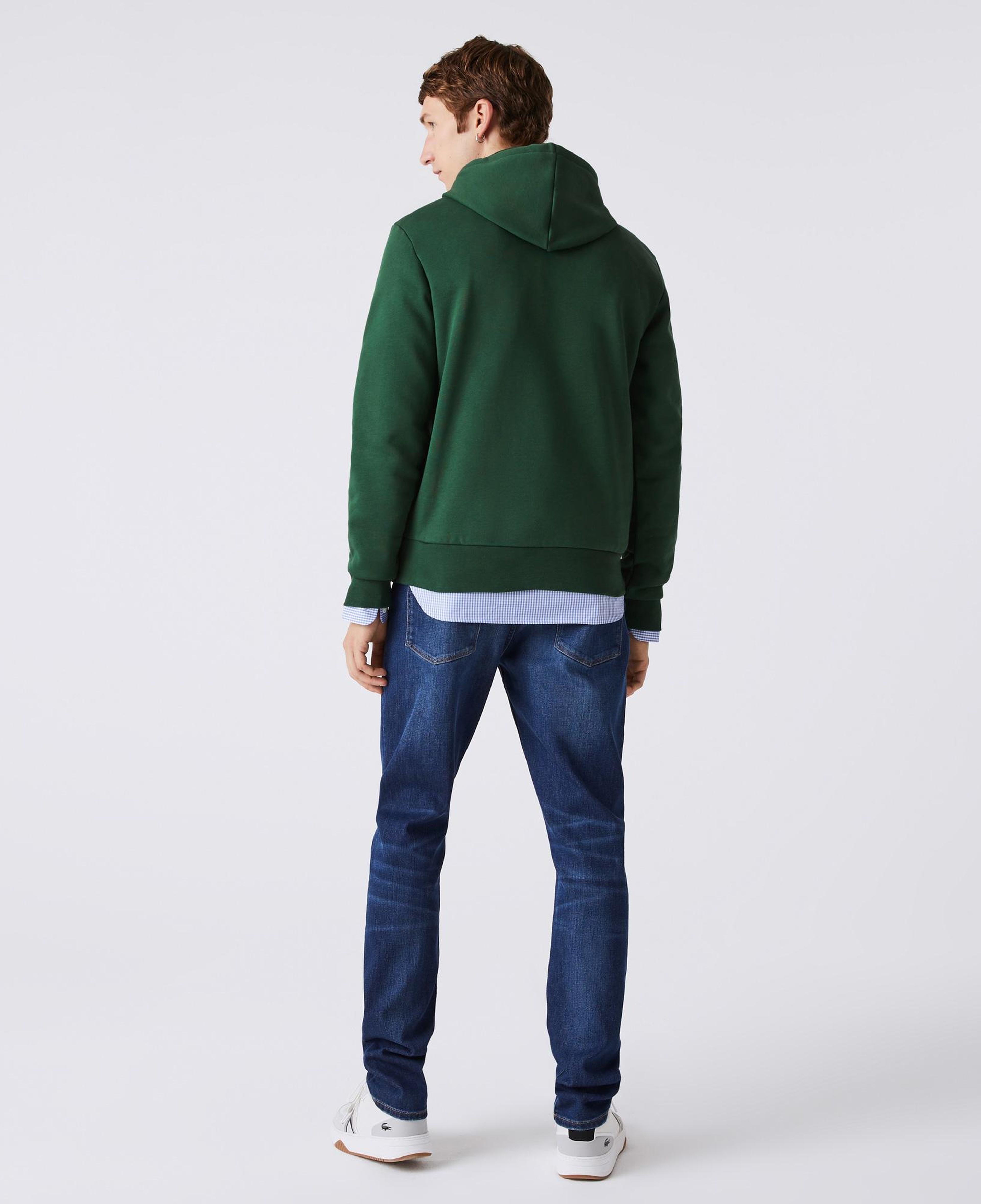 Erkek Classic Fit Kapüşonlu Yeşil Sweatshirt