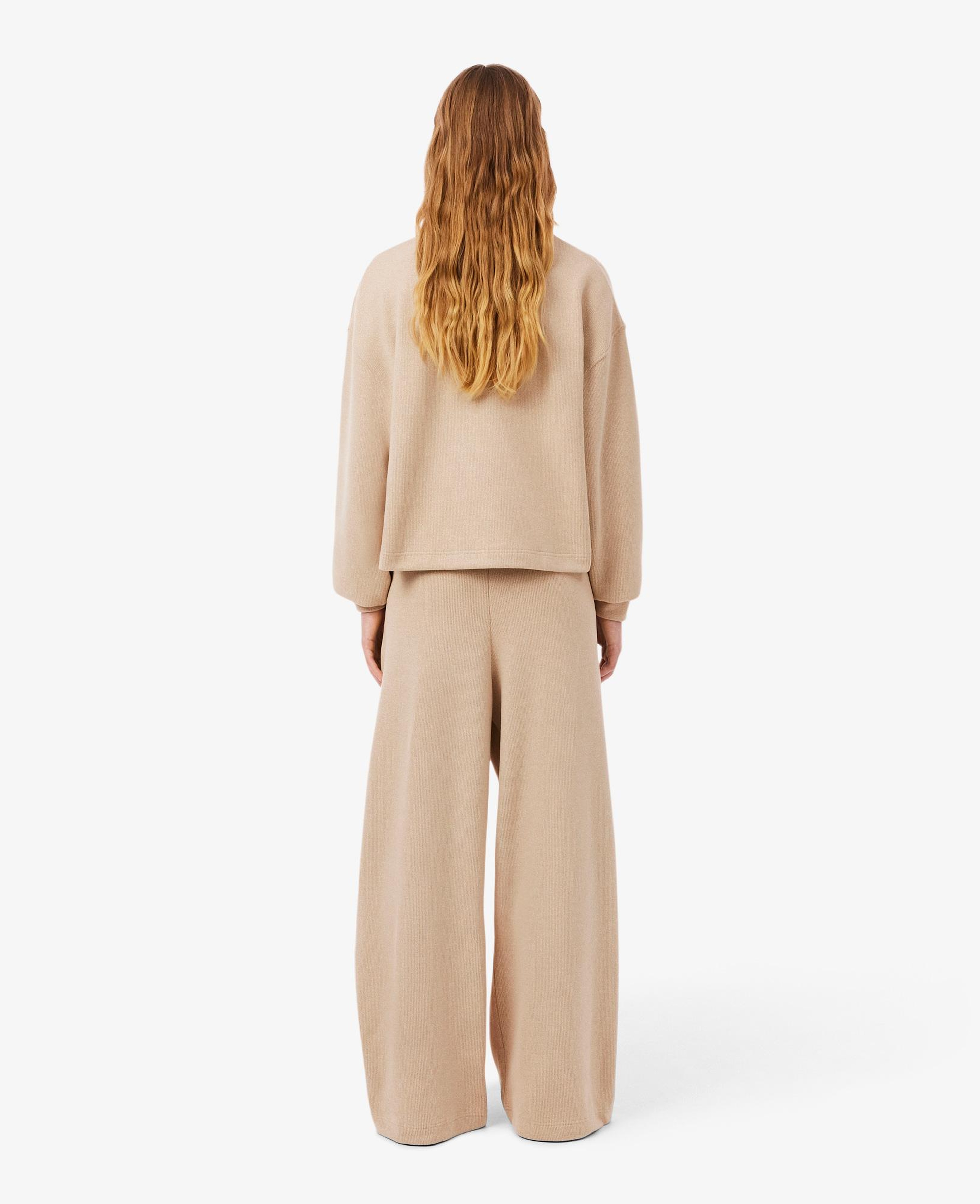 Kadın Oversize Fit Bej Eşofman Altı