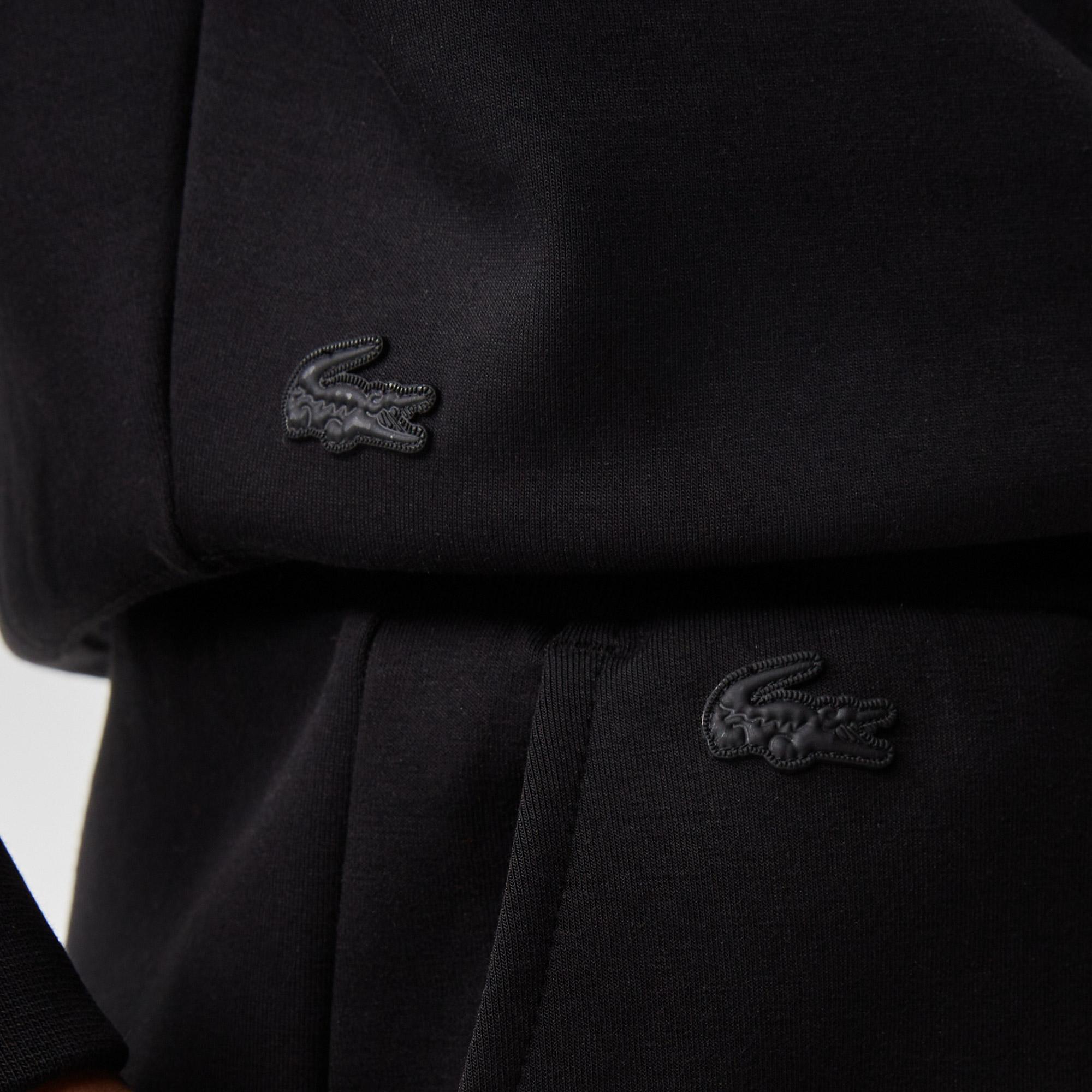 Kadın Slim Fit Baskılı Siyah Eşofman Altı