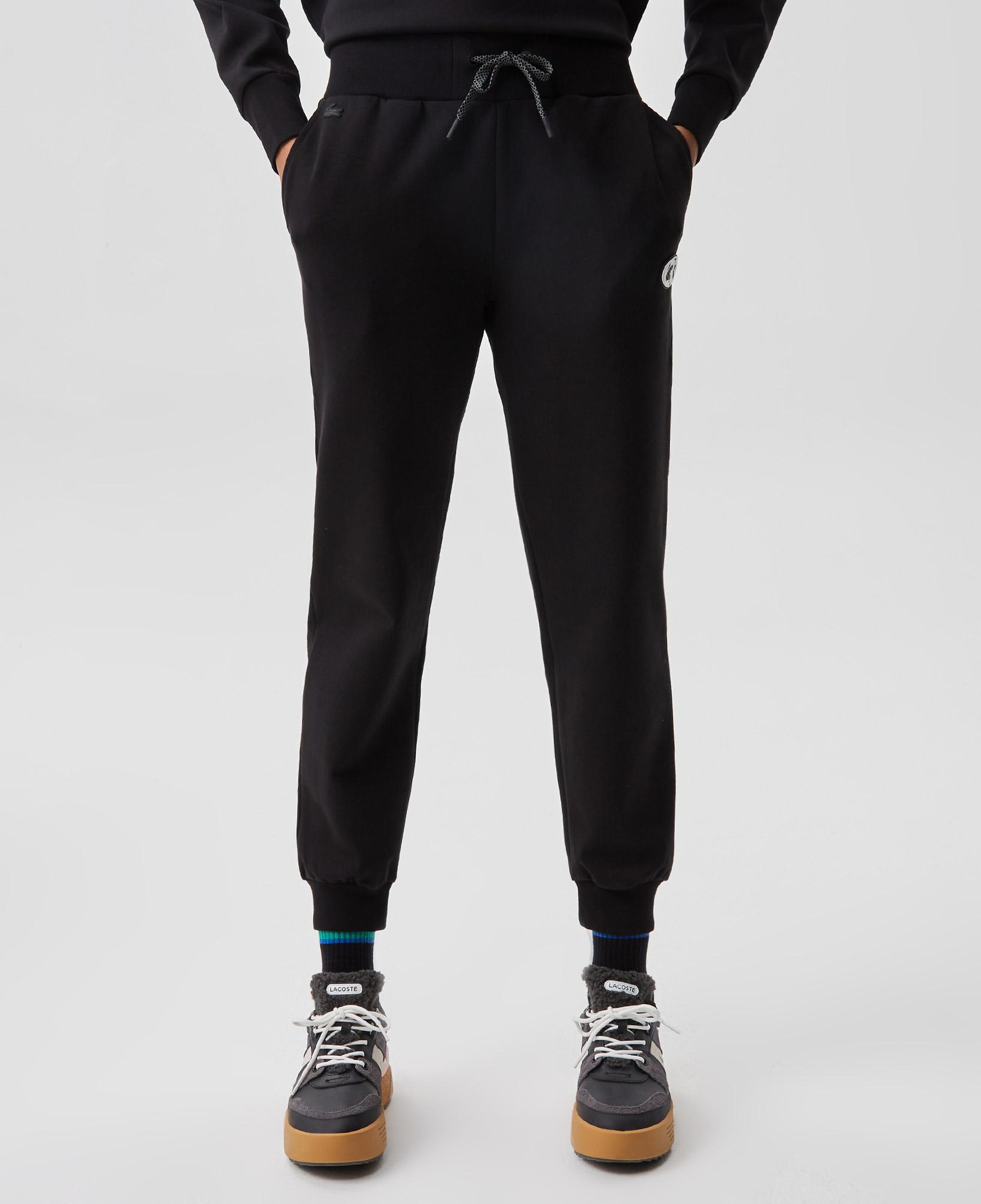 Kadın Slim Fit Baskılı Siyah Eşofman Altı