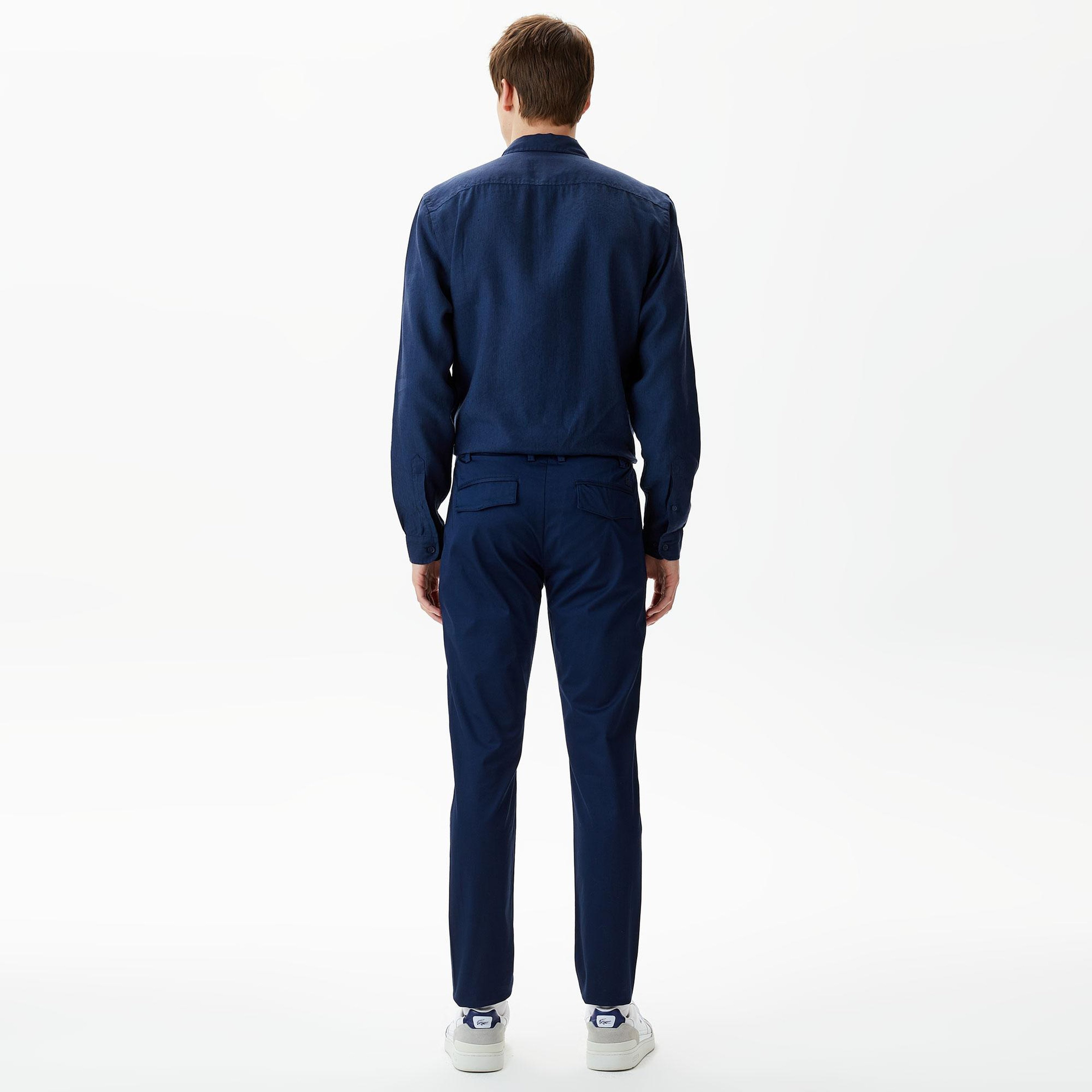 Erkek Tapered Fit Chino Lacivert Pantolon