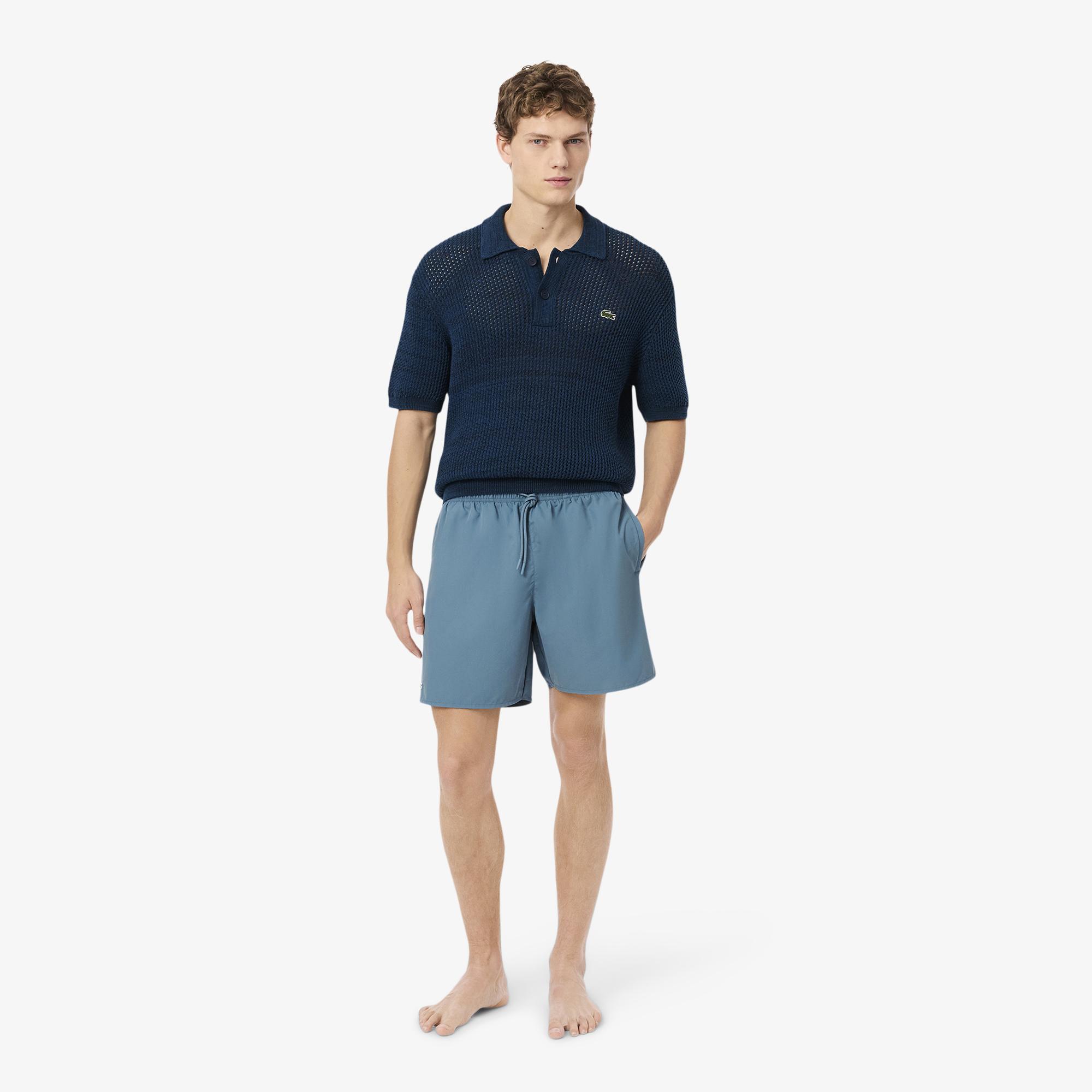 Lacoste Monochrome Erkek Mavi Deniz Şortu