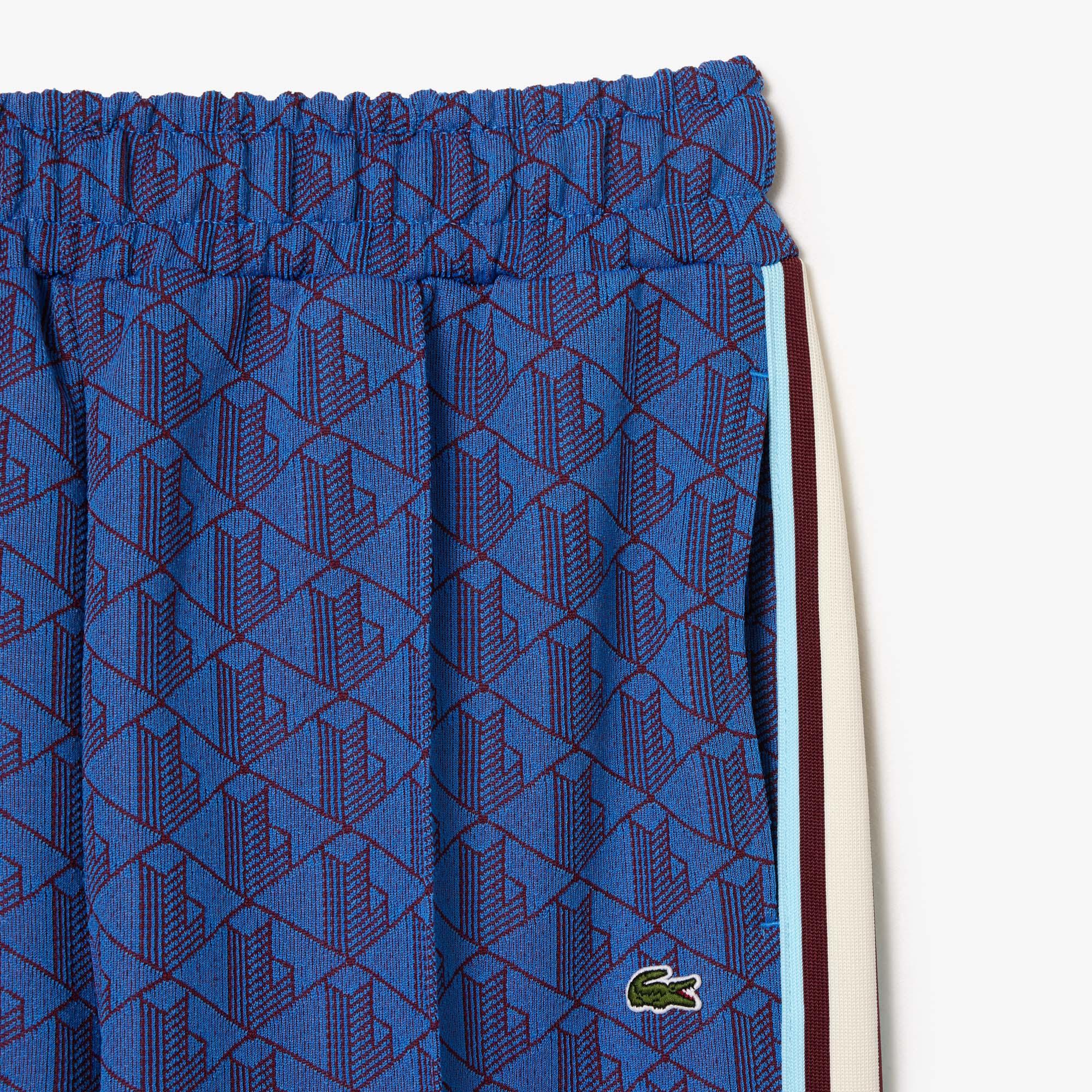 Kadın Straight Fit Monogram Mavi Eşofman Altı