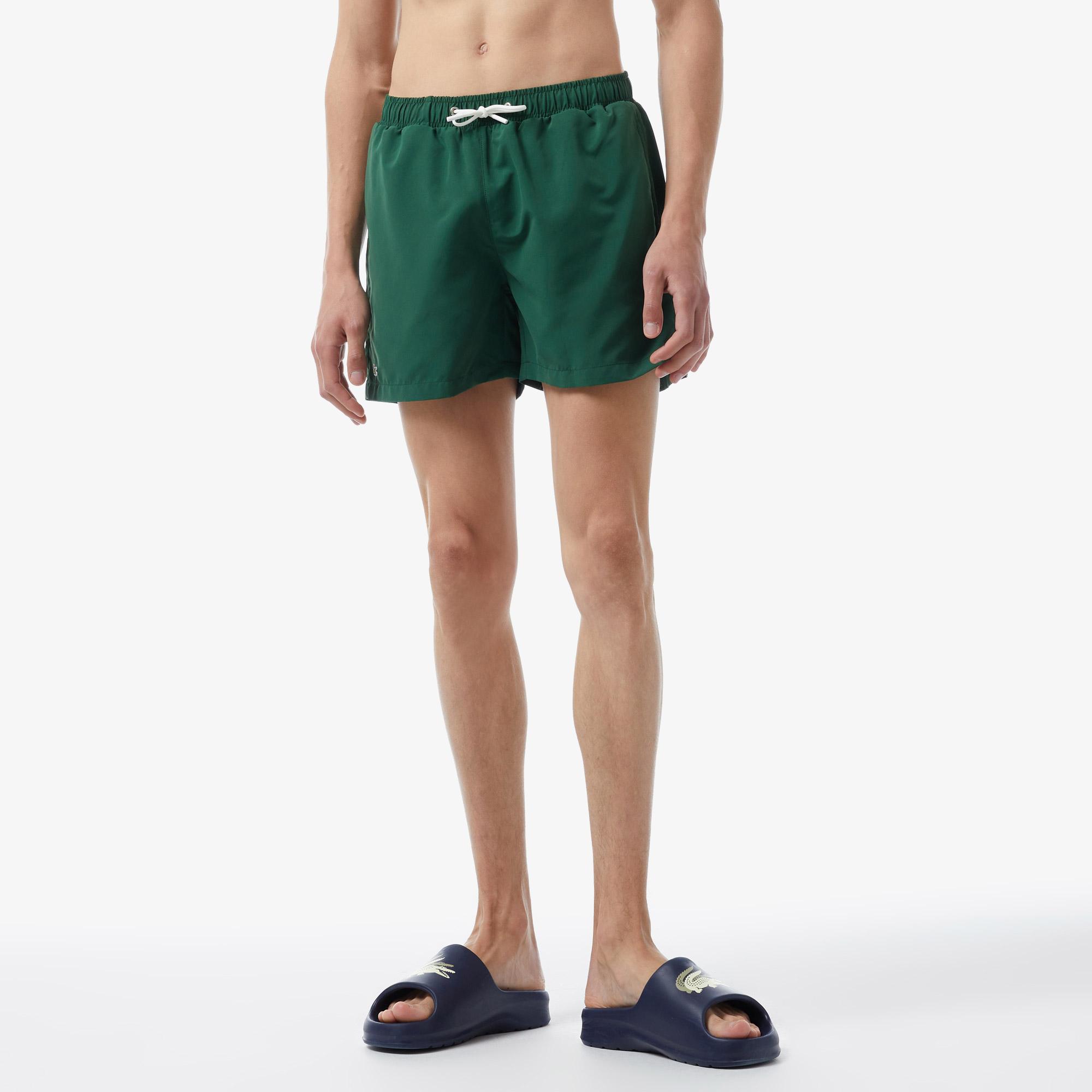 Lacoste Baskılı Erkek Yeşil Deniz Şortu