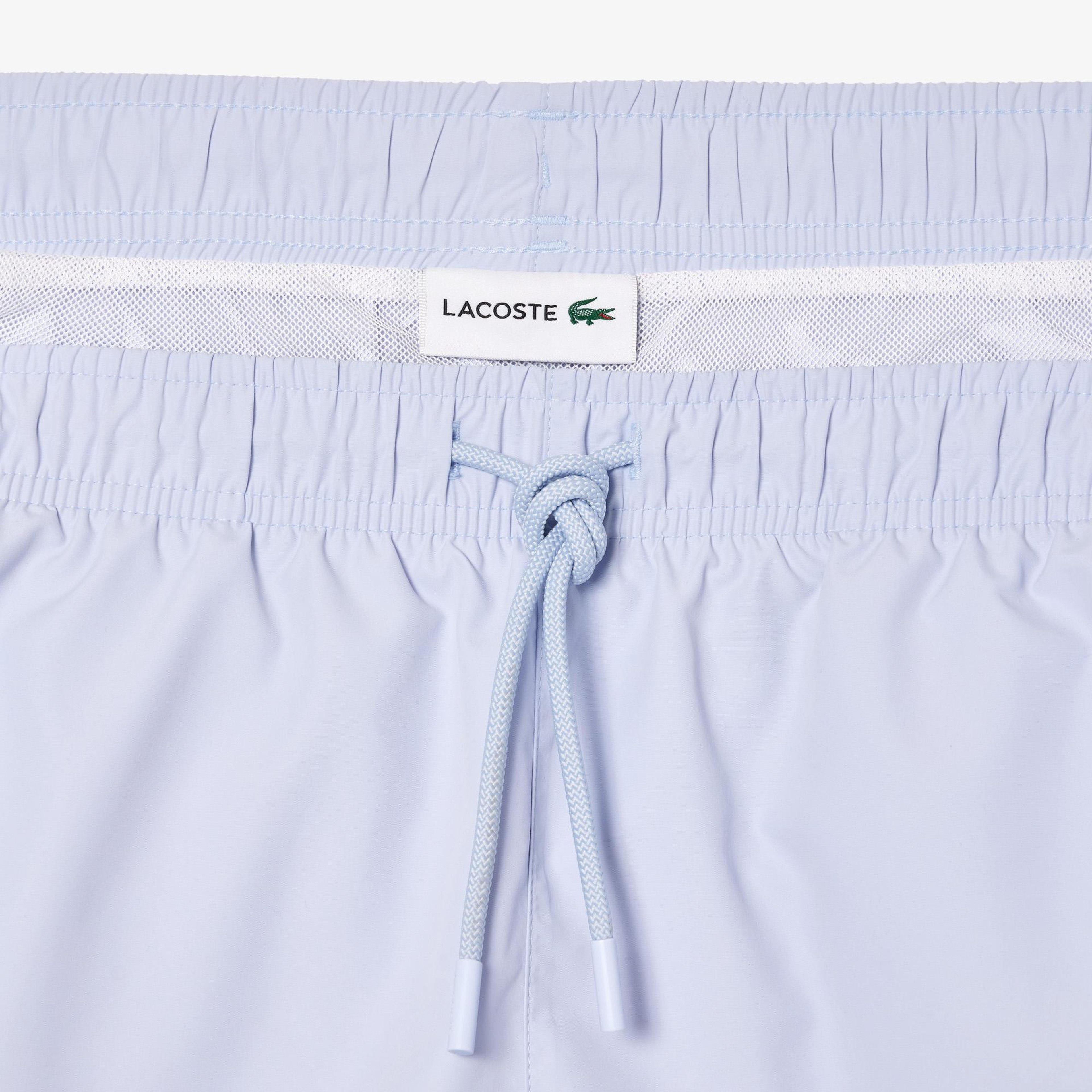 Lacoste Erkek Baskılı Mavi Deniz Şortu