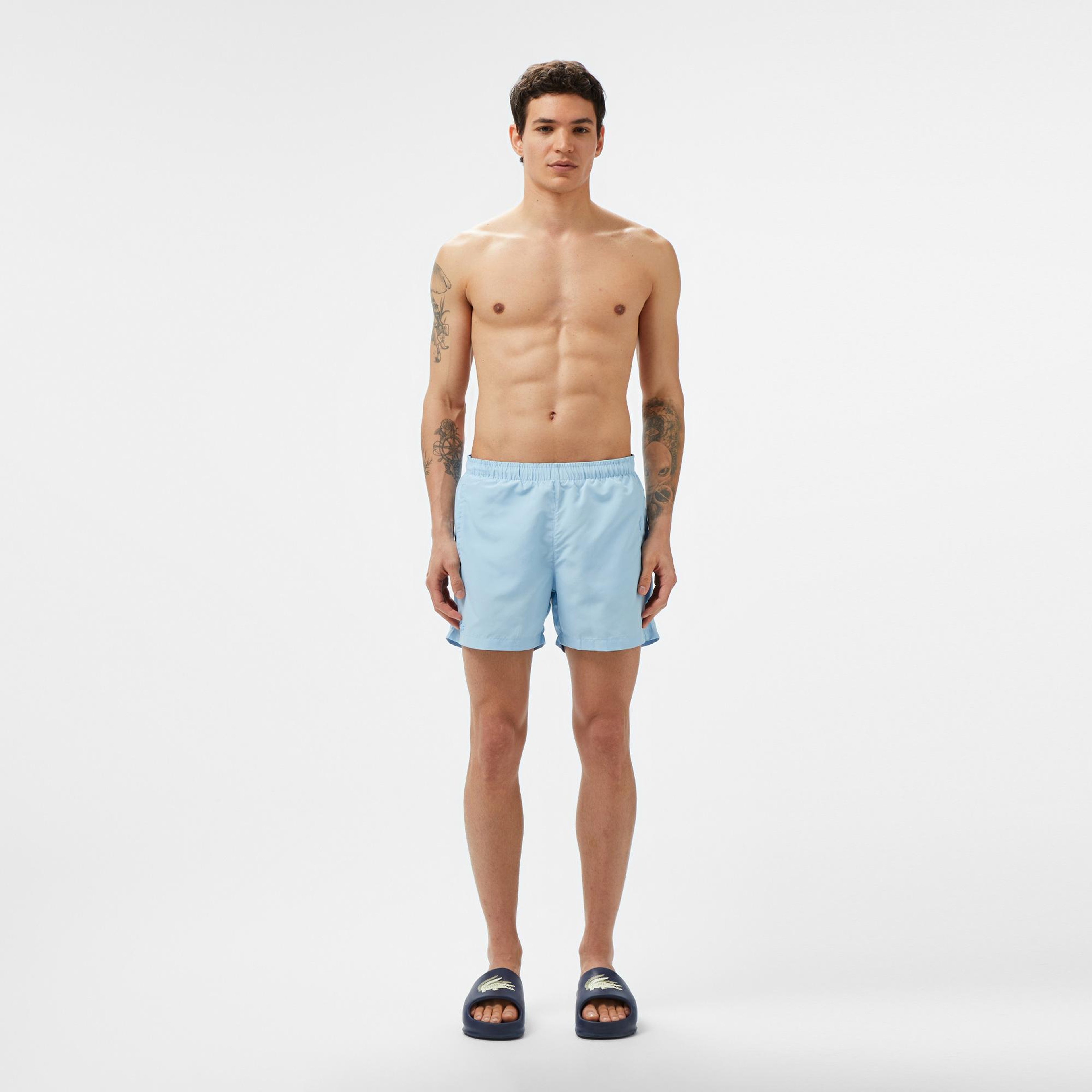 Lacoste Erkek Regular Fit Açık Mavi Deniz Şortu