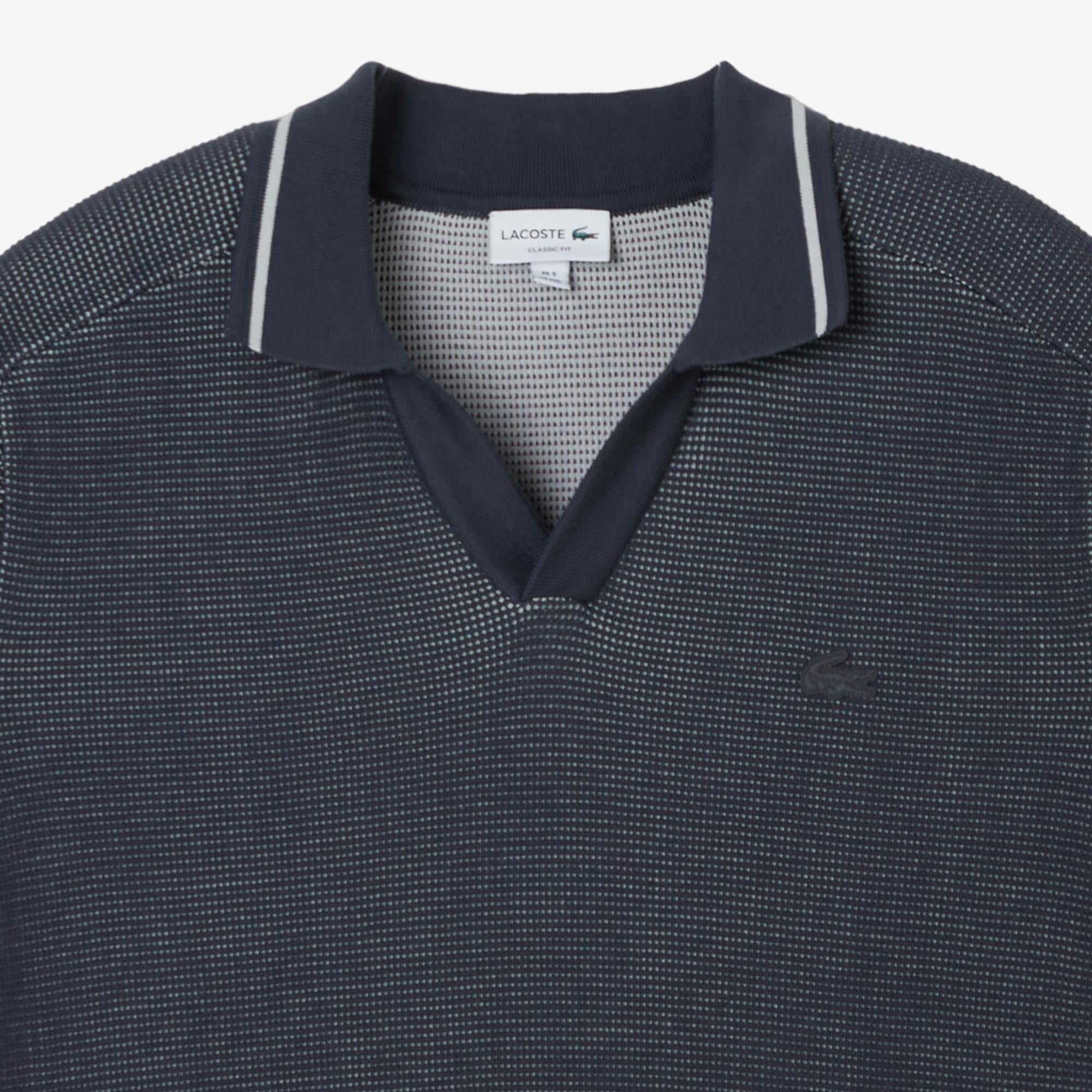 Erkek Classic Fit Kısa Kollu Polo Yaka Koyu Gri Triko