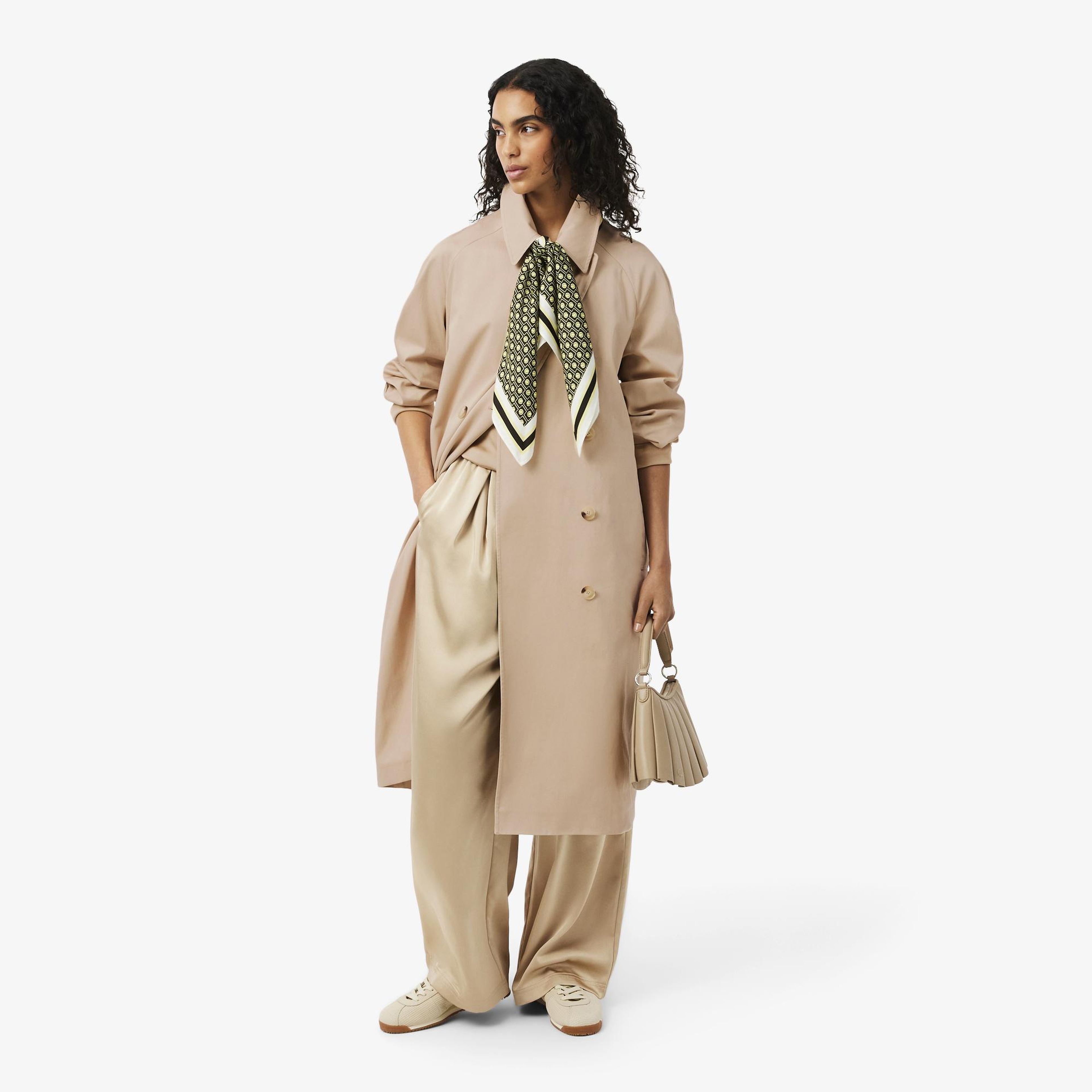 Kadın Oversize Fit Bej Trençkot