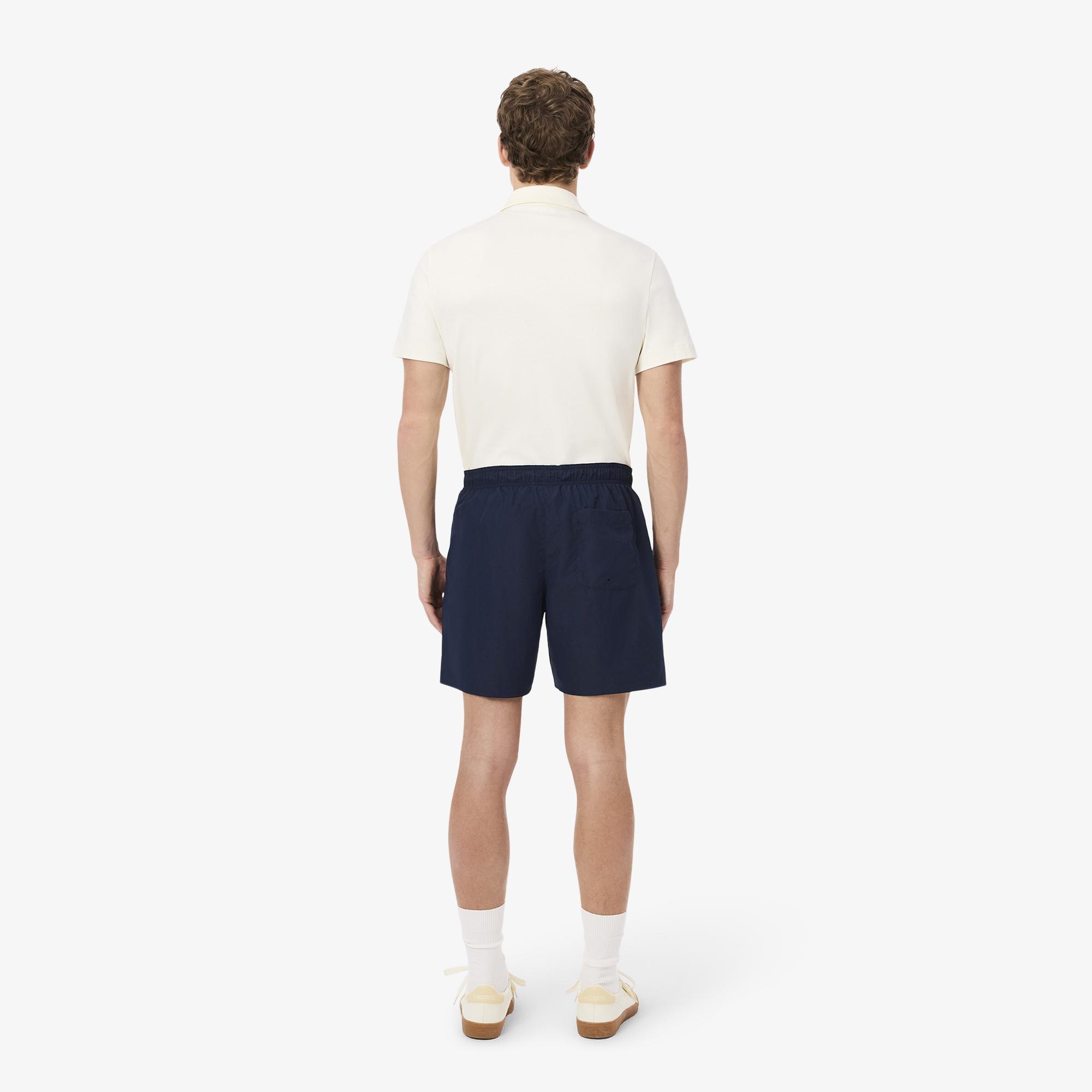 Lacoste Mid Length Monocrome Erkek Lacivert Deniz Şortu