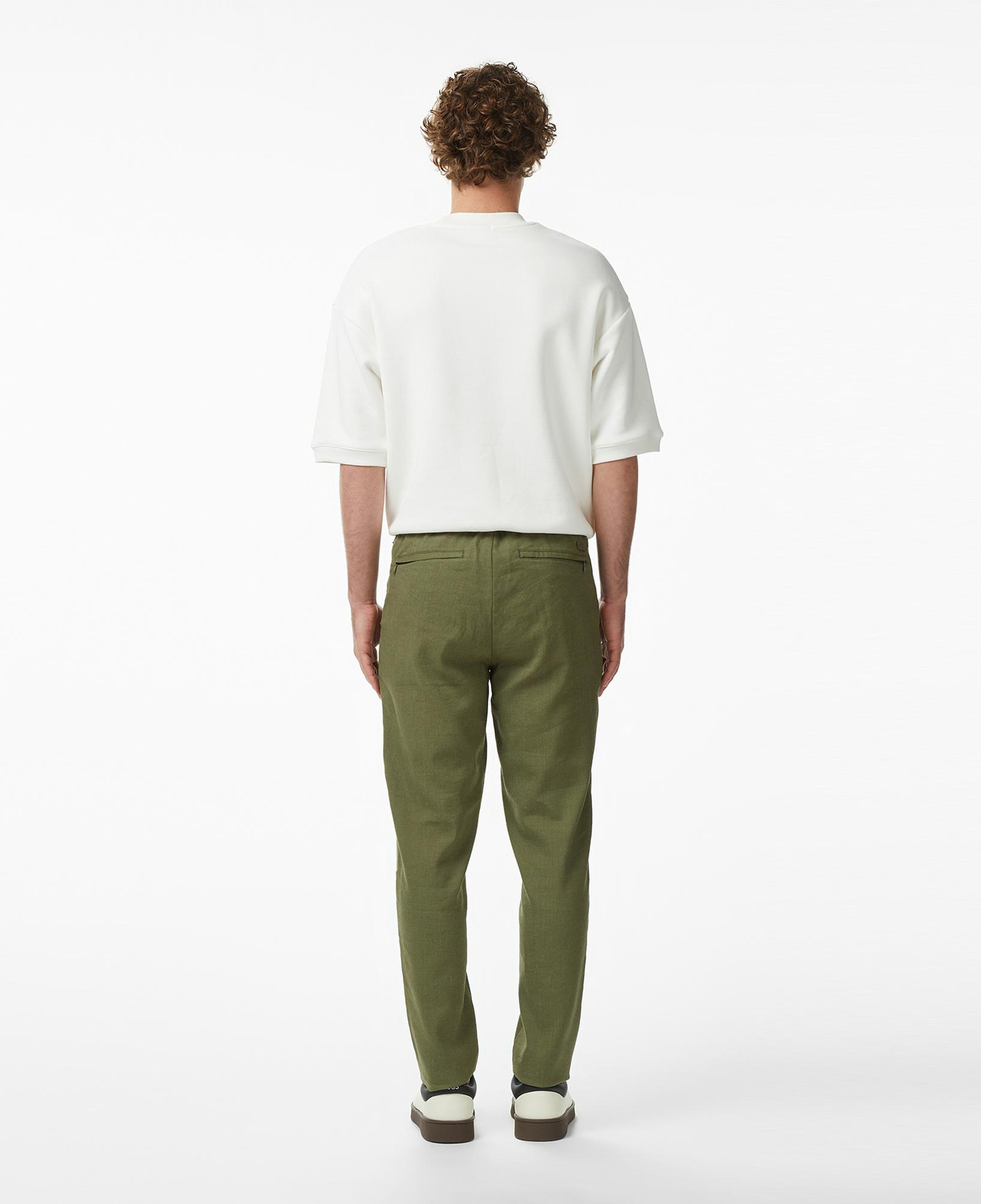 Erkek Tapered Fit Haki Chino Pantolon