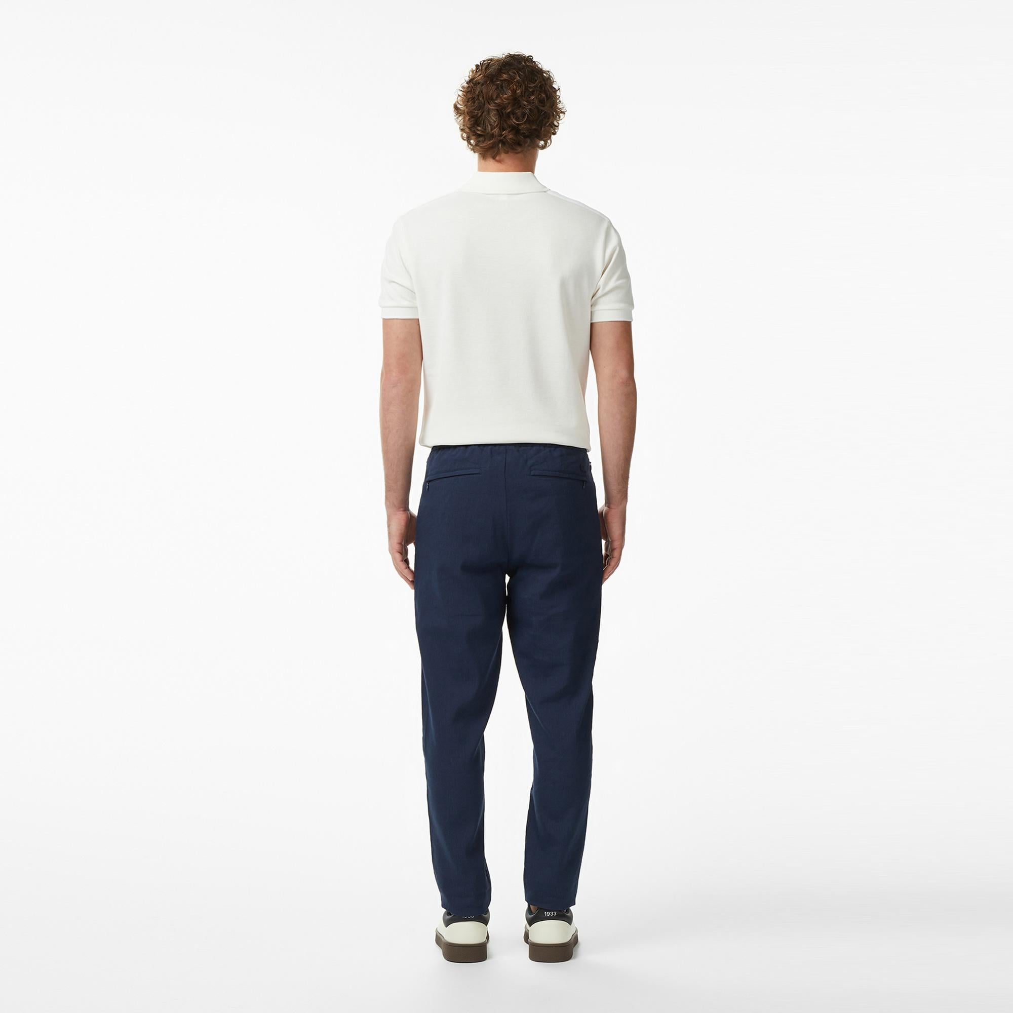 Erkek Tapered Fit Lacivert Chino Pantolon