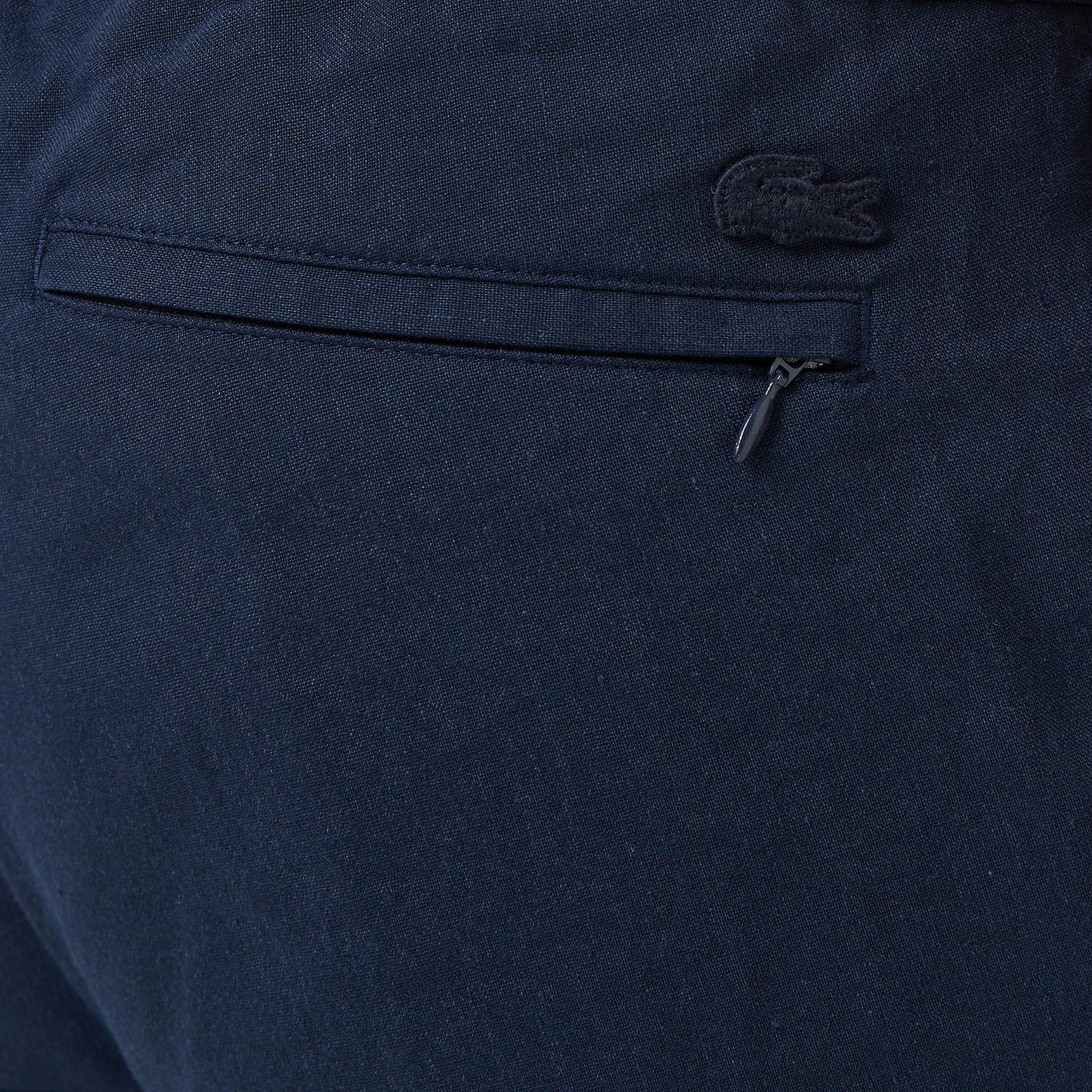 Erkek Tapered Fit Lacivert Chino Pantolon
