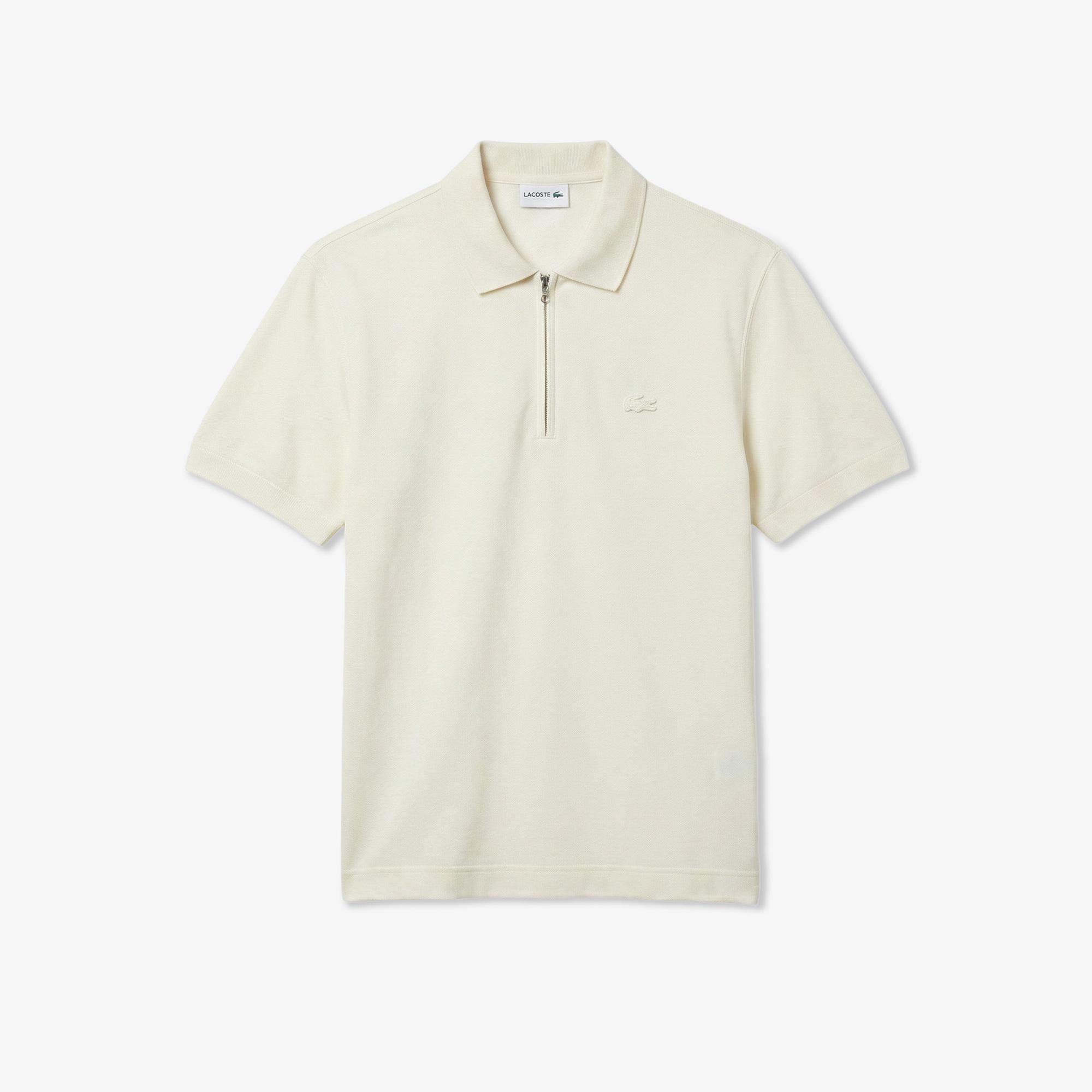 Erkek Classic Fit Kısa Kollu Polo Yaka Krem Triko