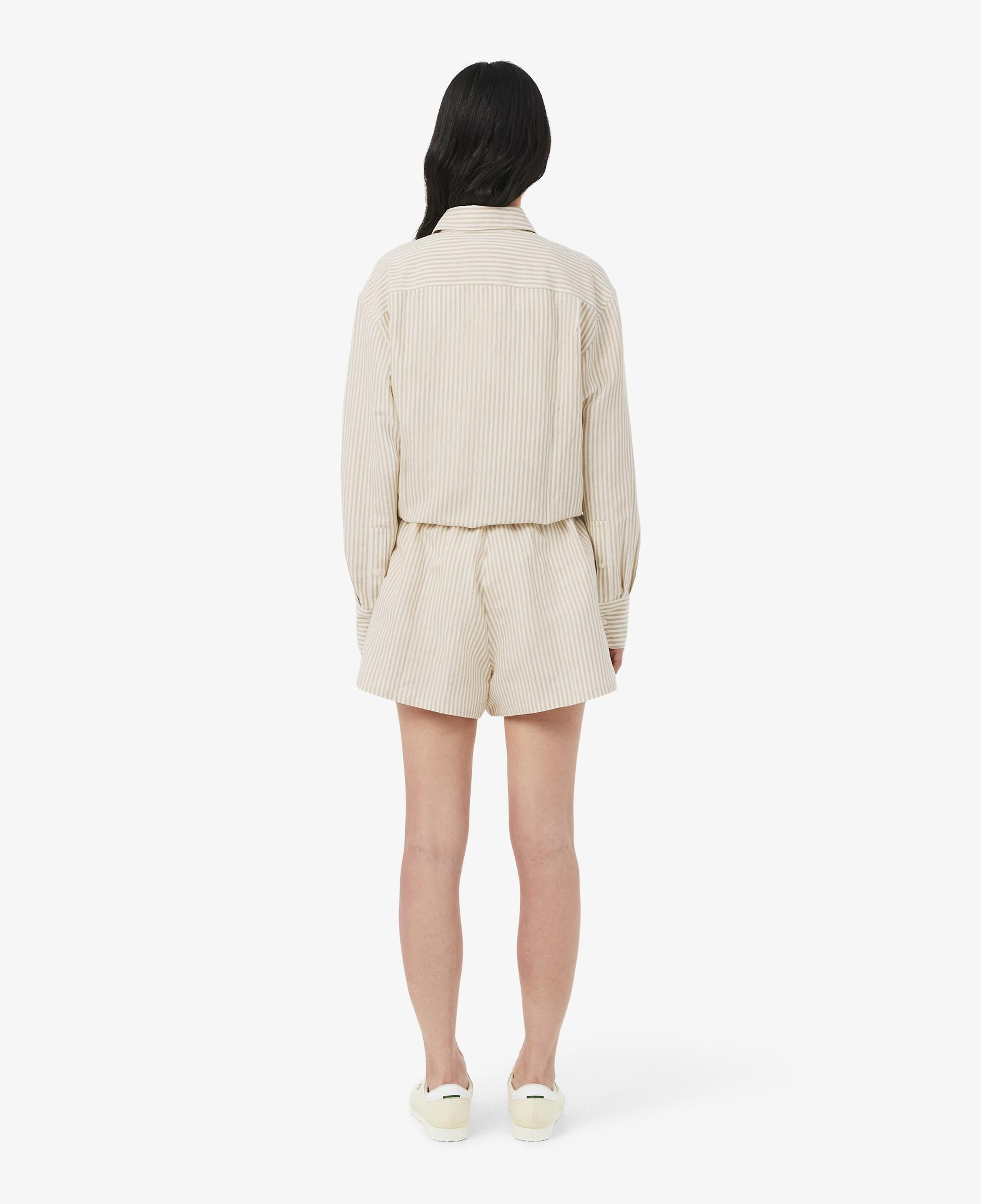 Kadın Oversize Fit Krem Şort