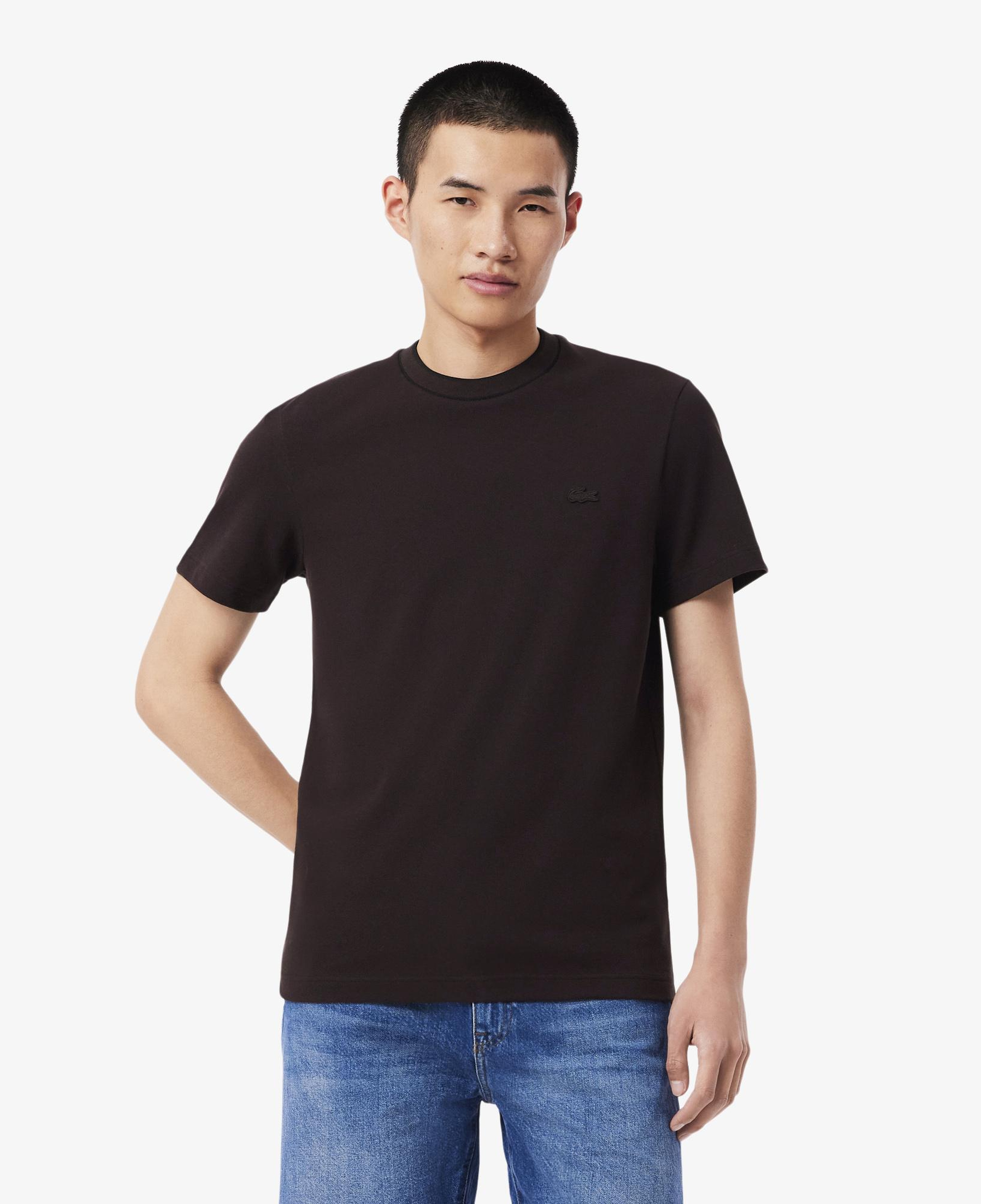 Erkek Regular Fit Bisiklet Yaka Kahverengi T-Shirt