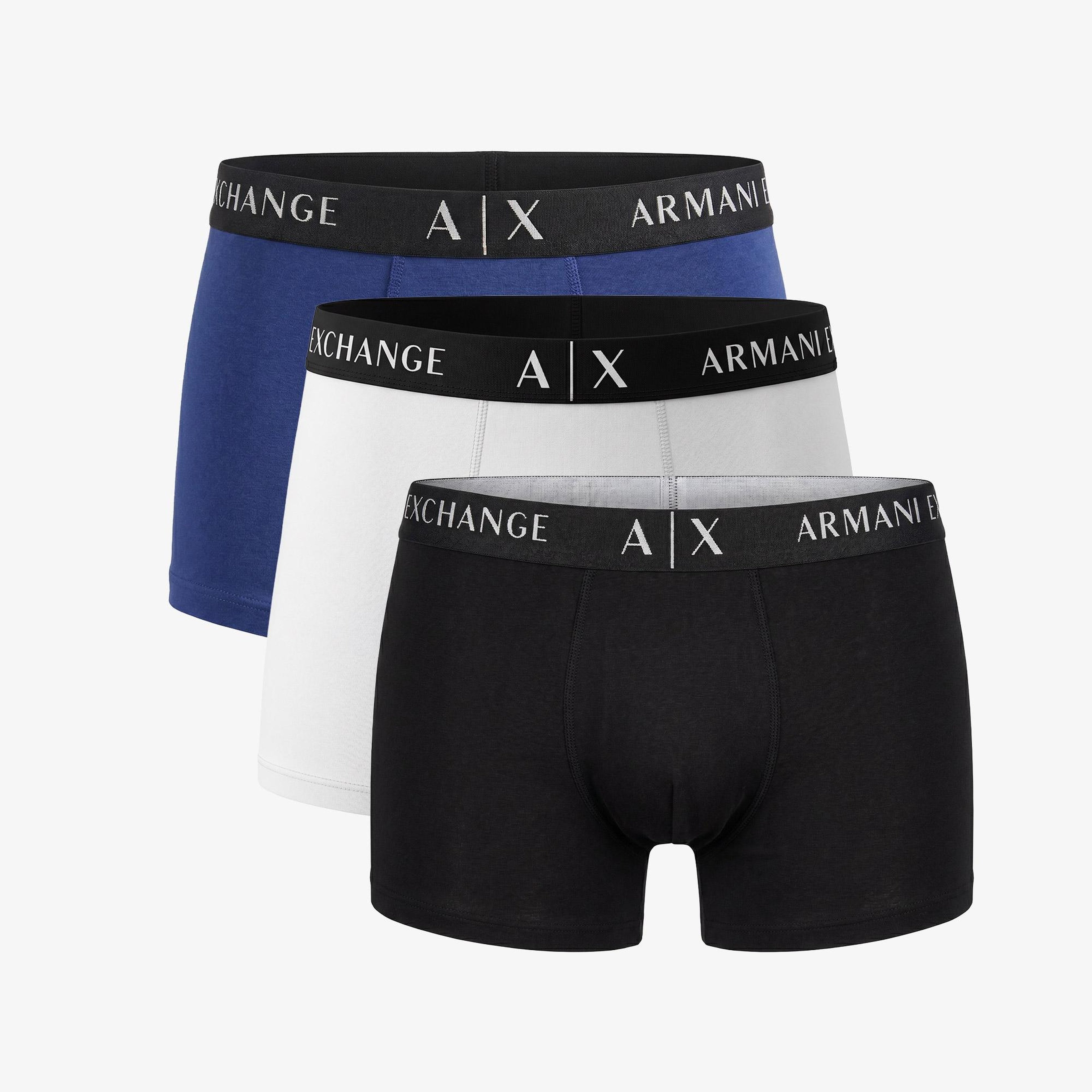Armani Exchange Erkek Siyah 3'lü Boxer