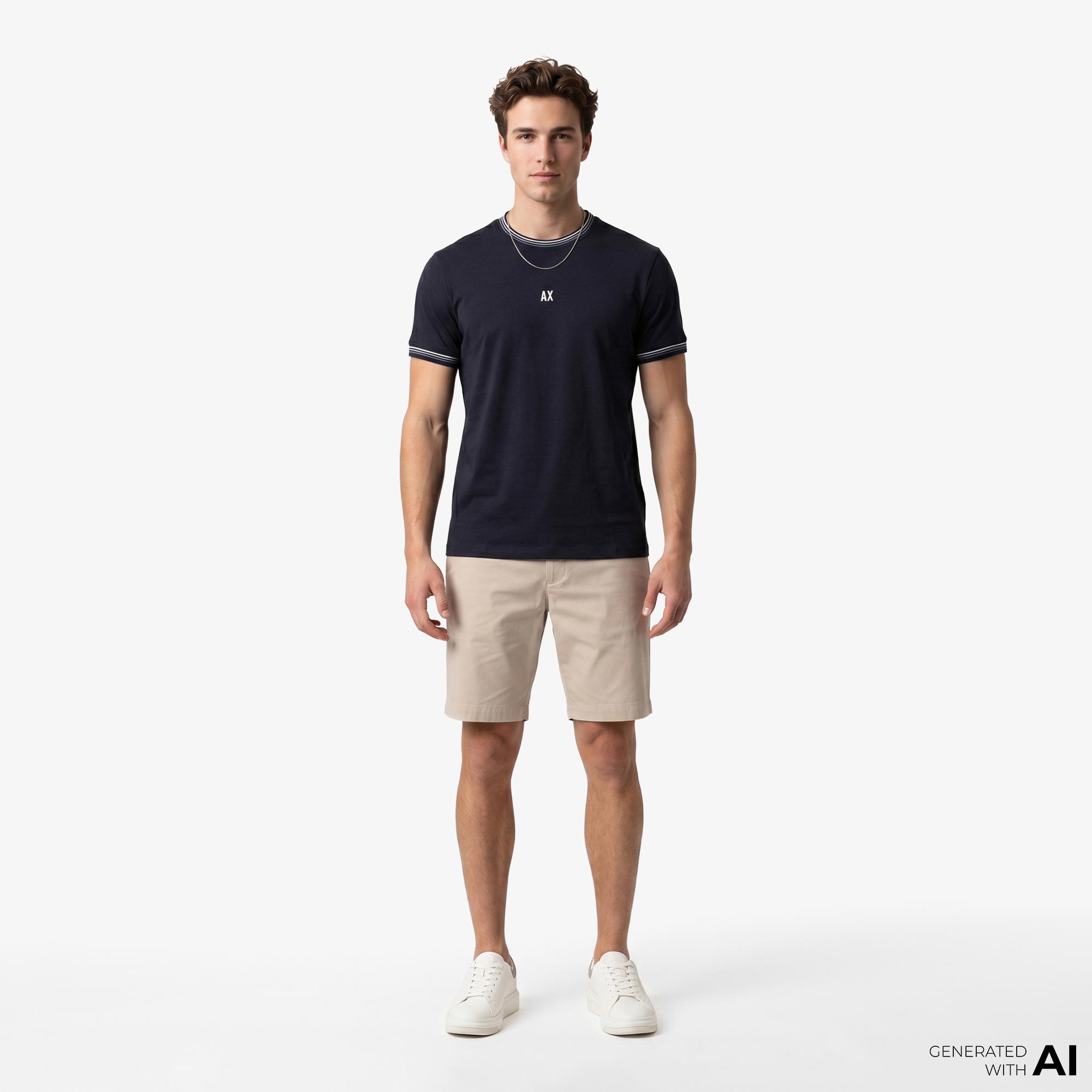 Armani Exchange Erkek Lacivert T-Shirt