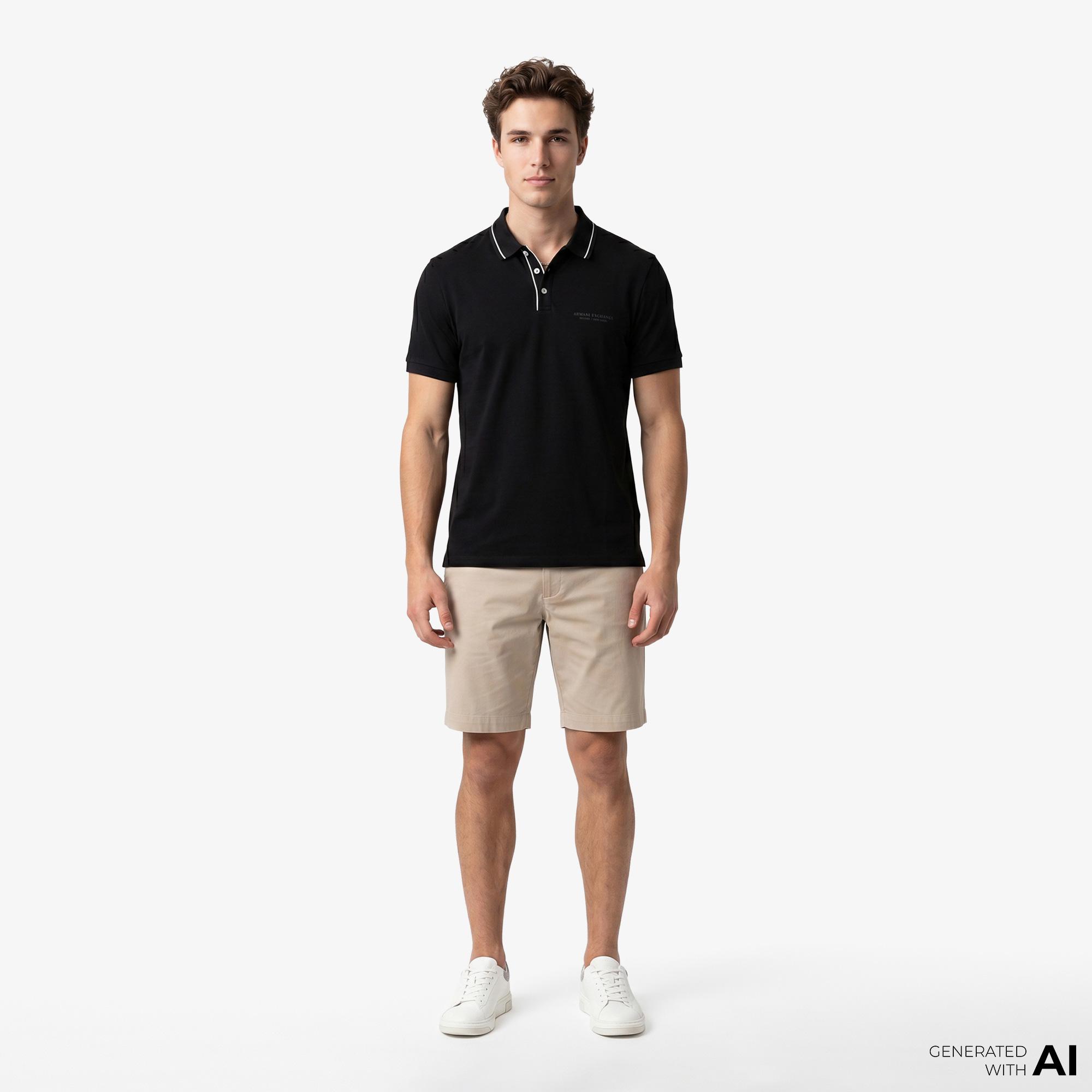 Armani Exchange Erkek Siyah Polo