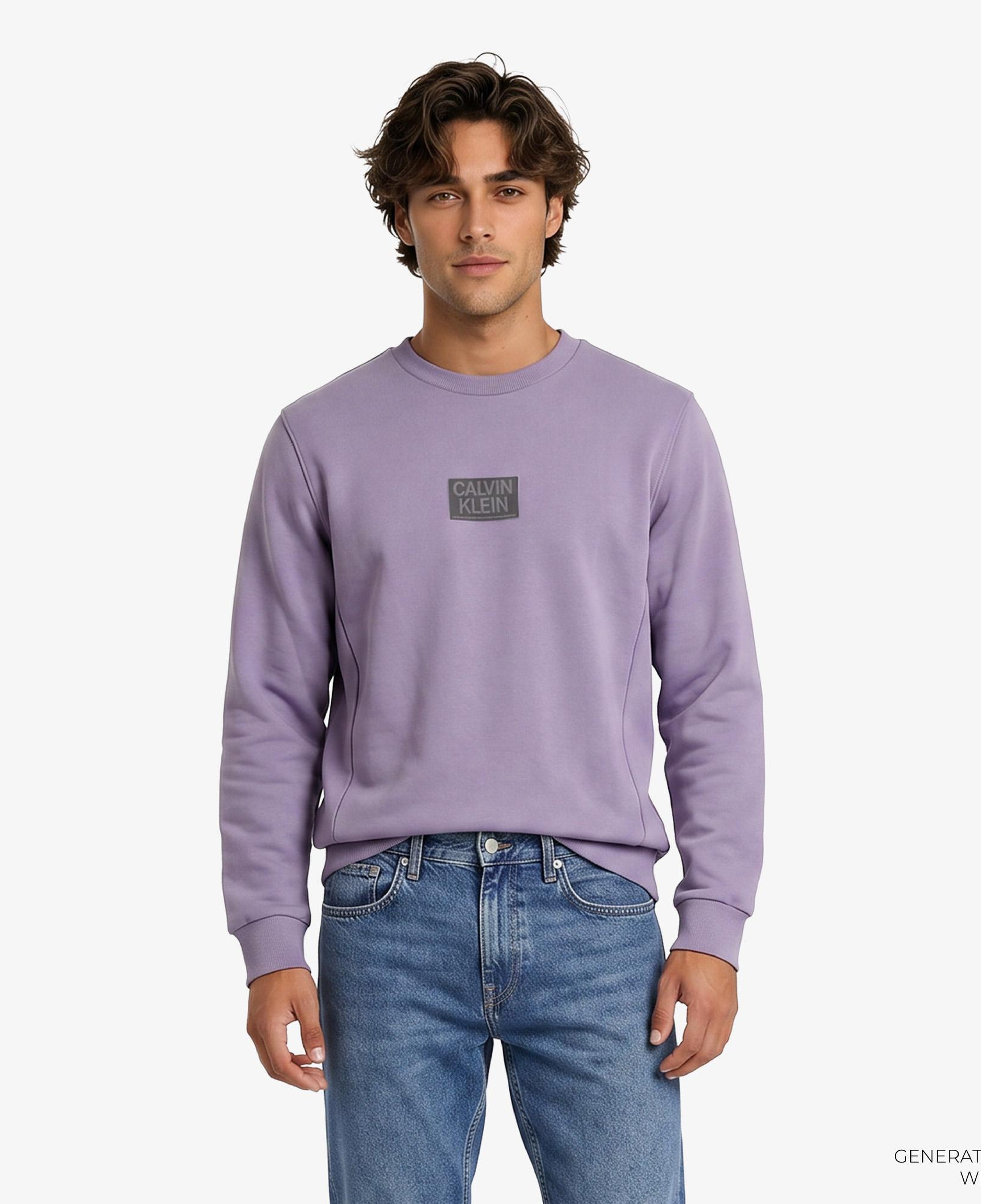Calvin Klein Erkek Mor Sweatshirt