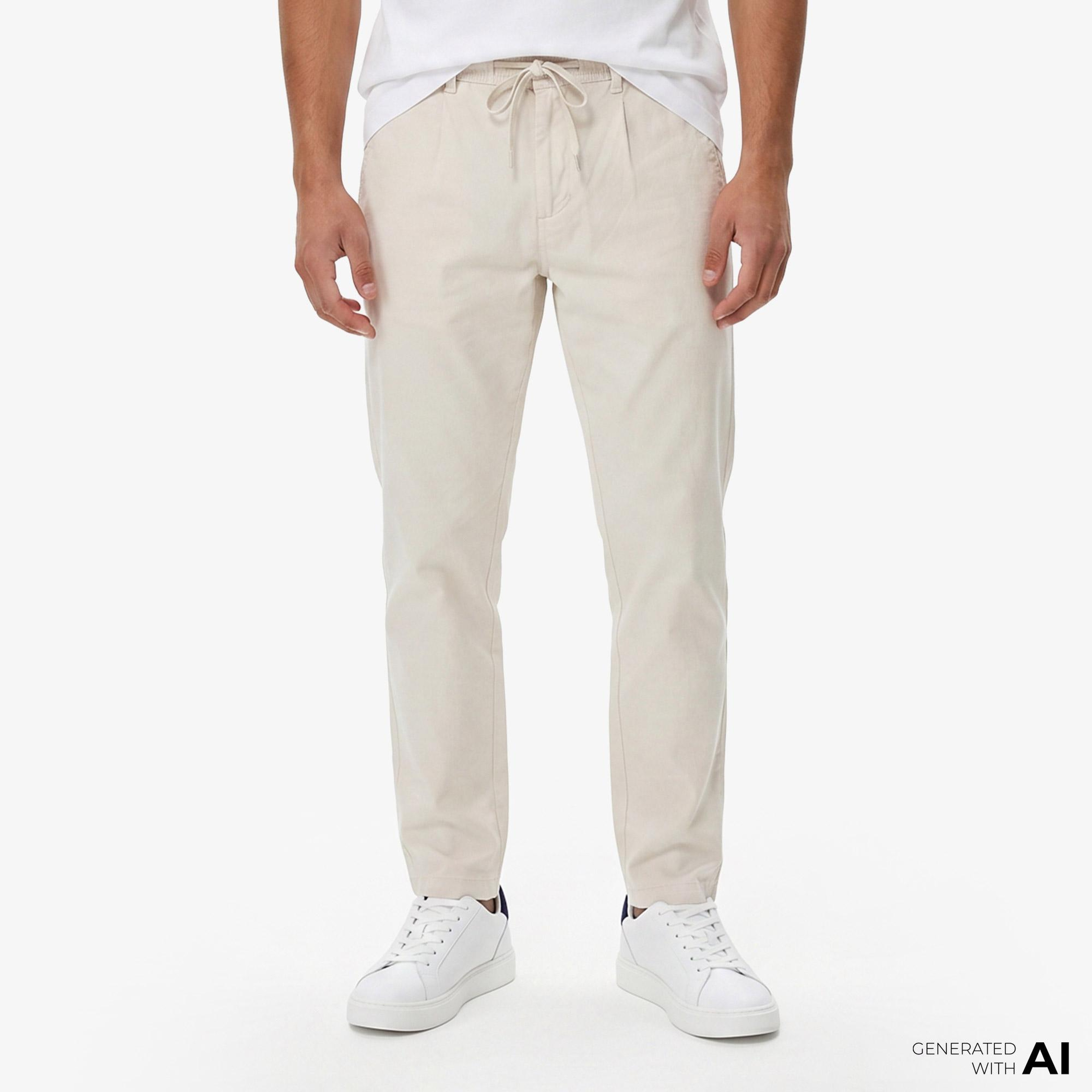 Calvin Klein Erkek Bej Pantolon
