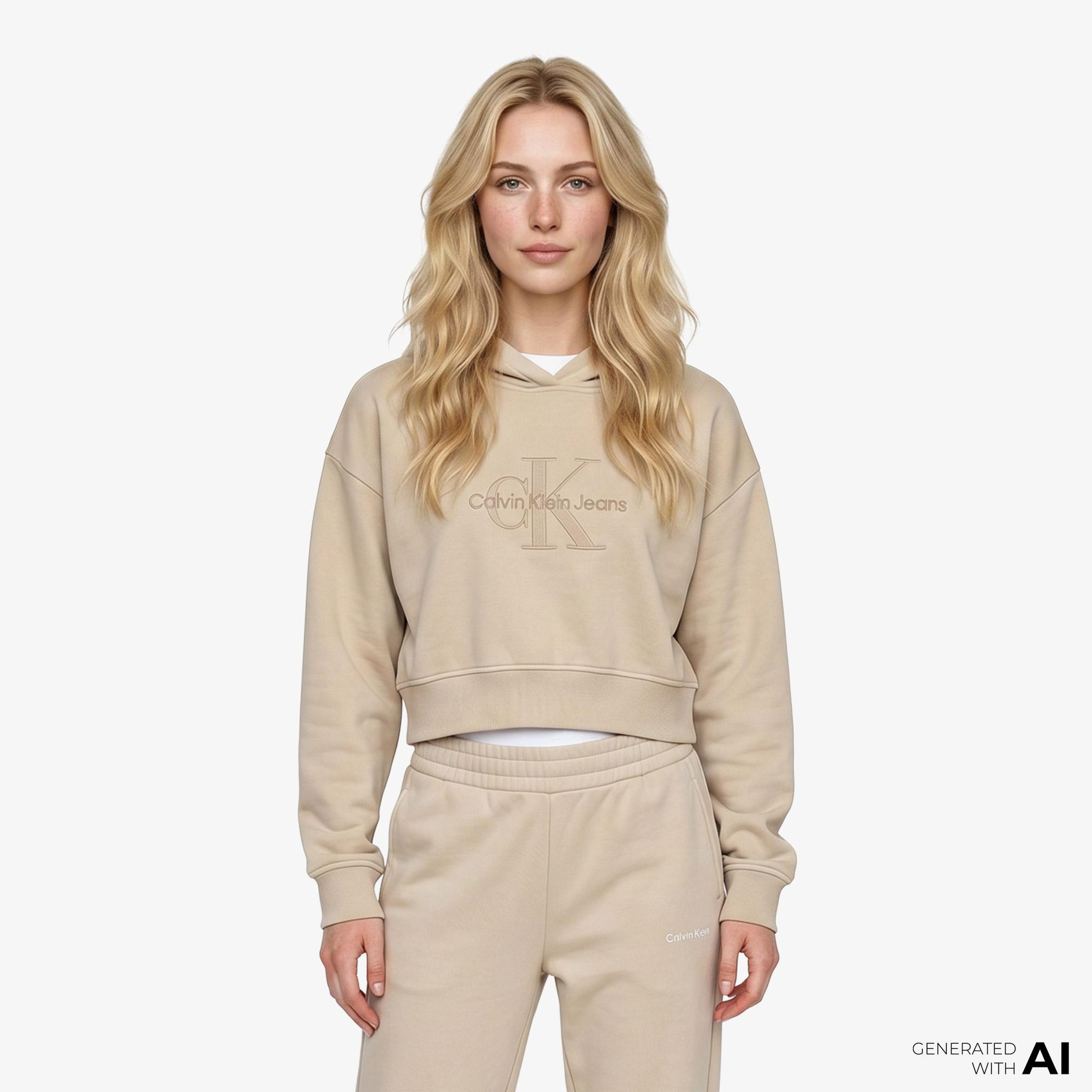 Calvin Klein Kadın Sarı Sweatshirt