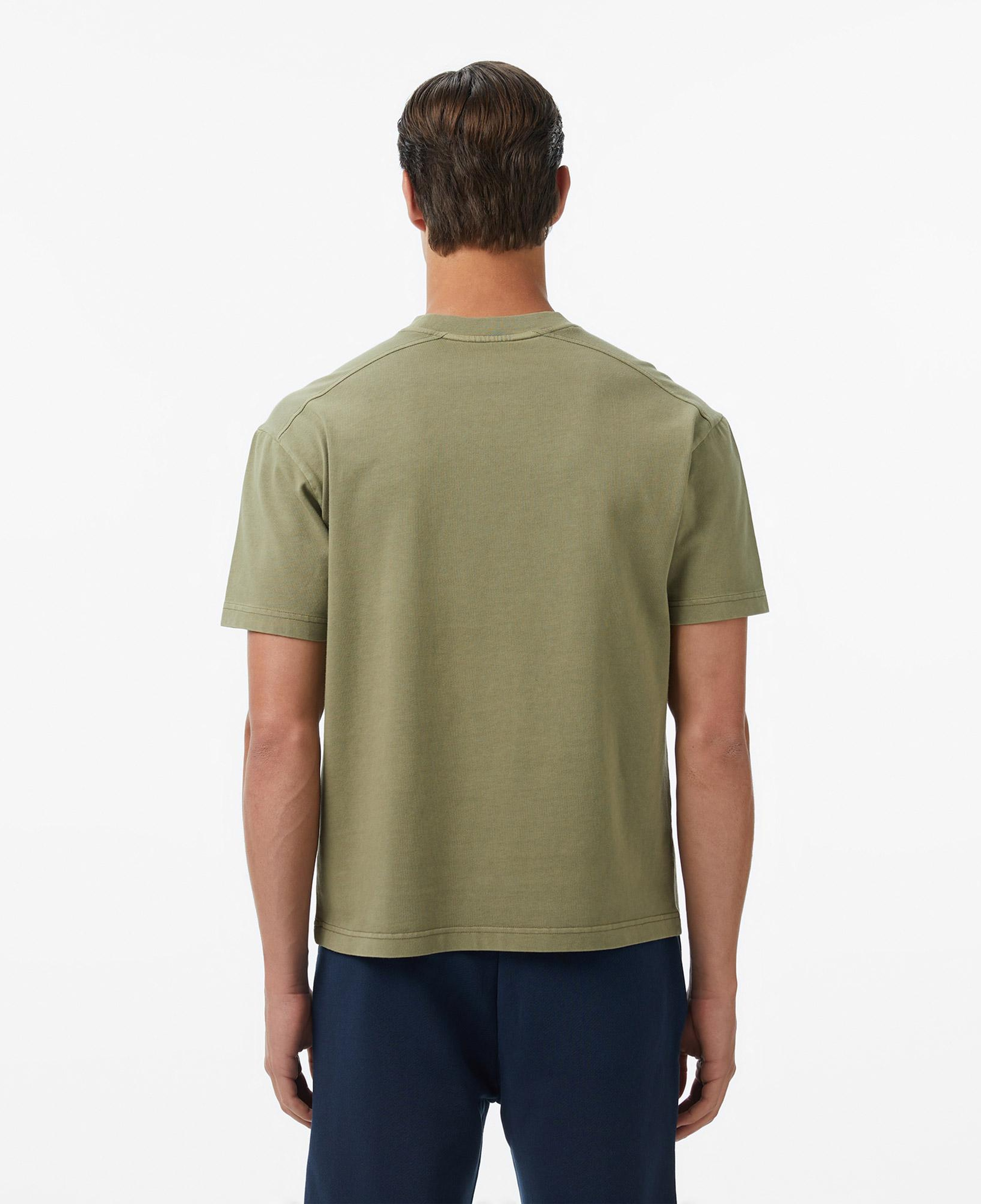 Erkek Relaxed Fit Bisiklet Yaka Haki T-Shirt