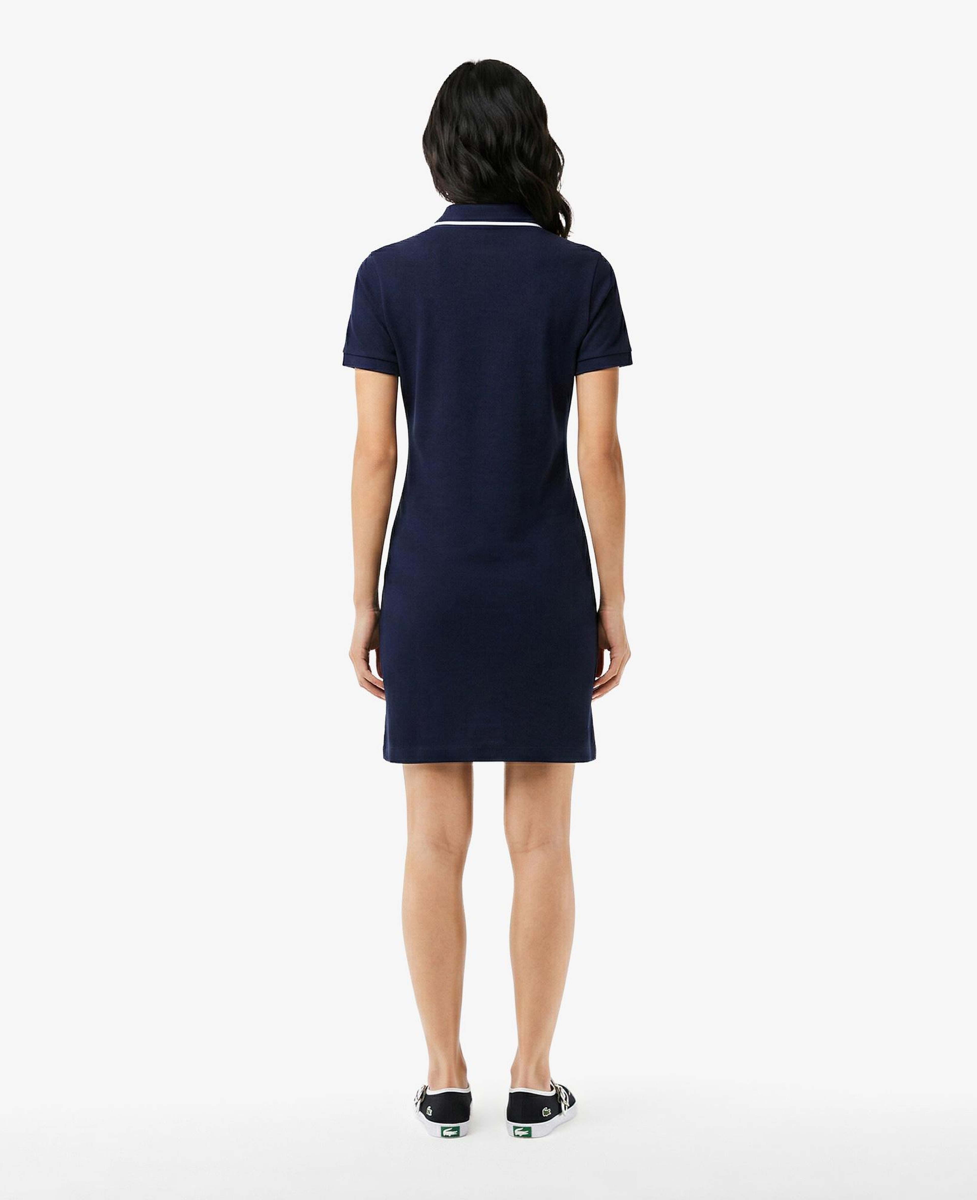 Kadın Classic Fit Kısa Kollu Polo Yaka Lacivert Elbise