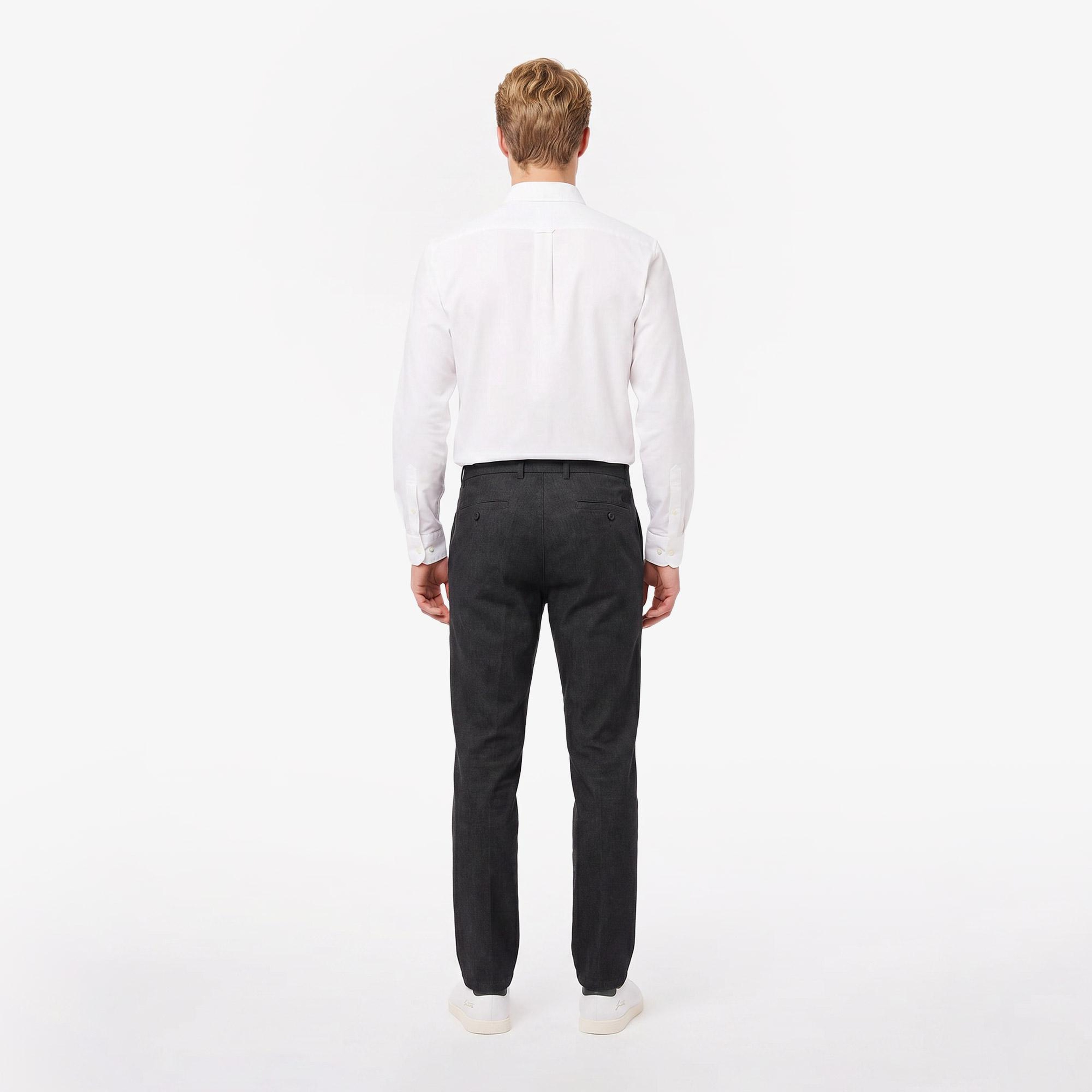 Erkek Slim Fit Siyah Chino Pantolon